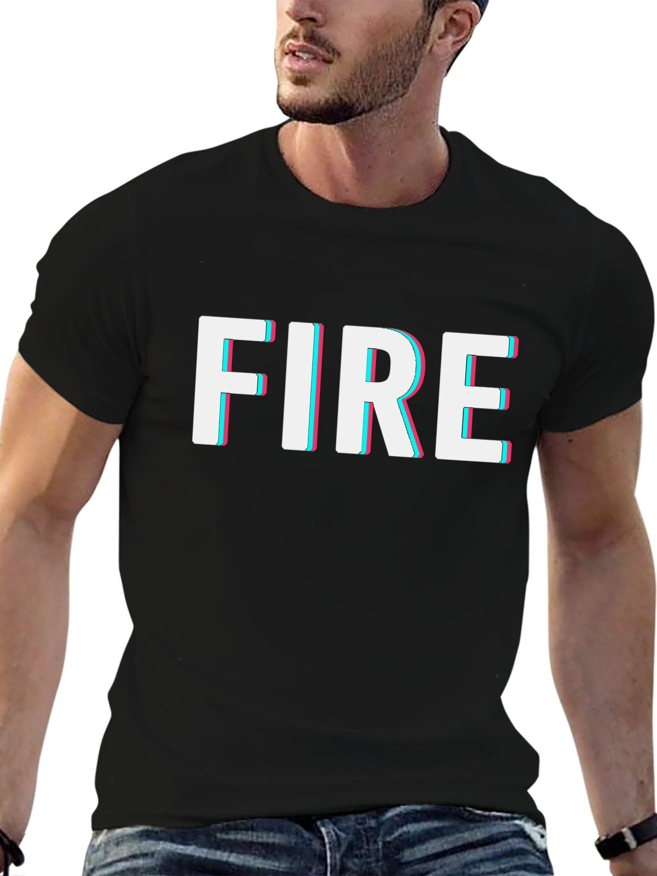 Fire Graphic Black T-Shirt