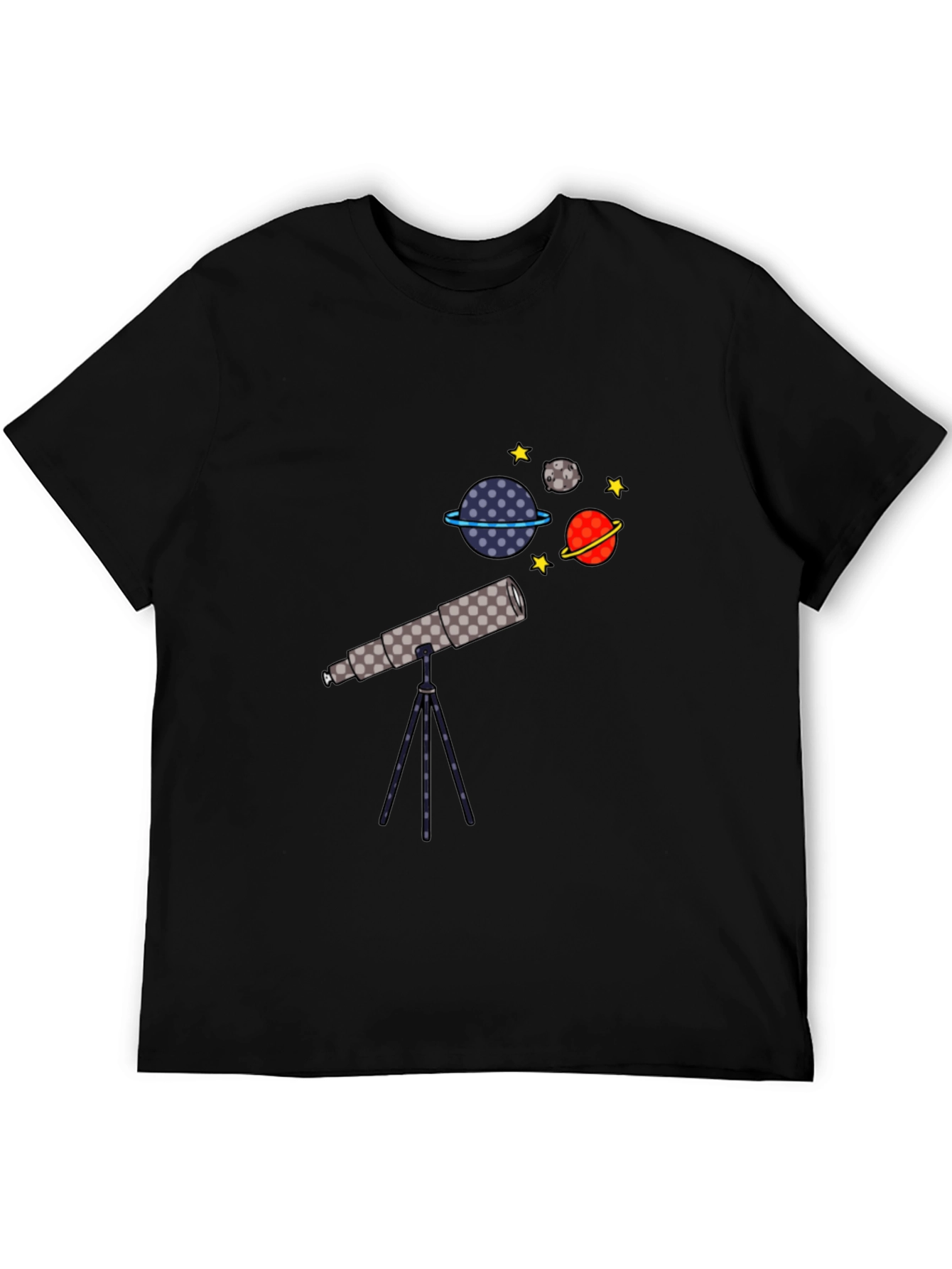 Space Explorer T-Shirt - Telescope Planets Graphic Tee