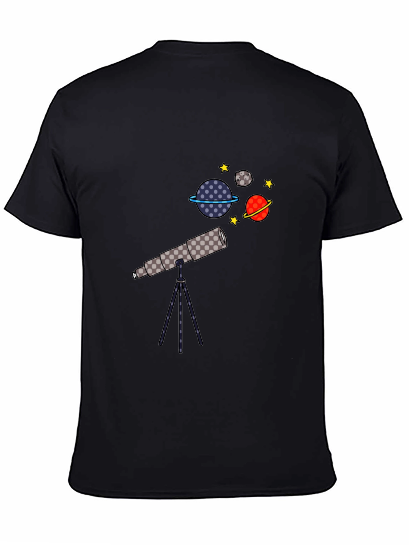 Space Explorer T-Shirt - Telescope Planets Graphic Tee