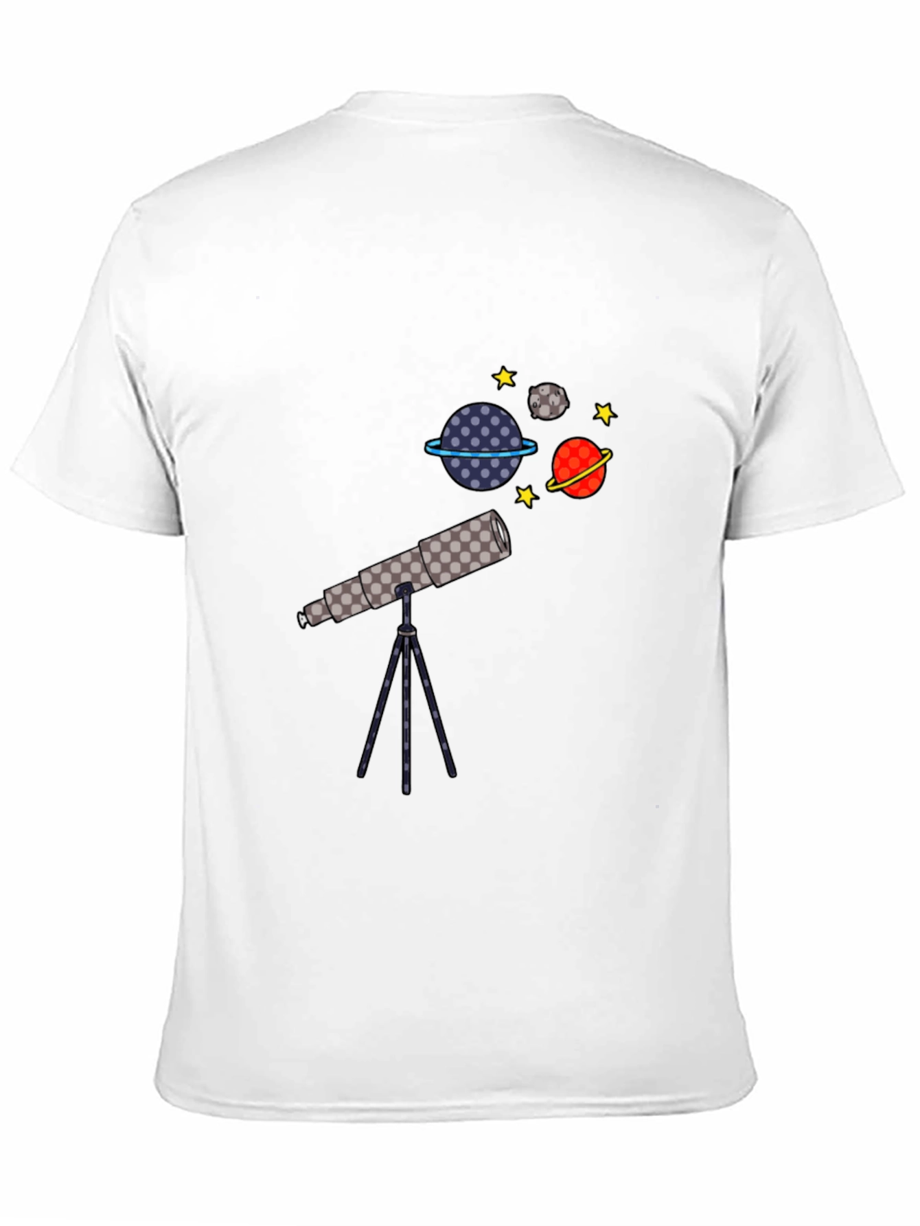 Space Explorer T-Shirt - Telescope Planets Graphic Tee