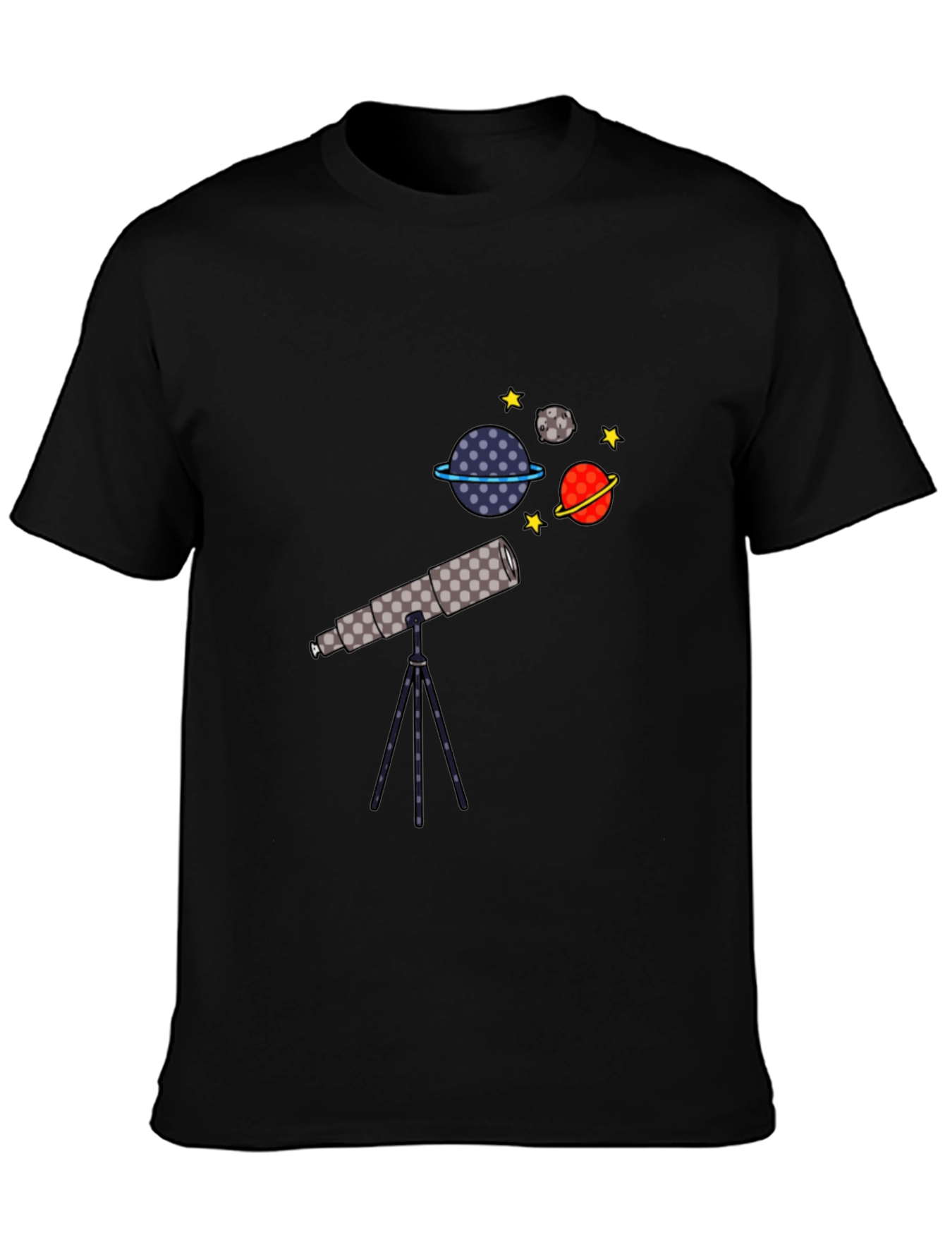 Space Explorer T-Shirt - Telescope Planets Graphic Tee
