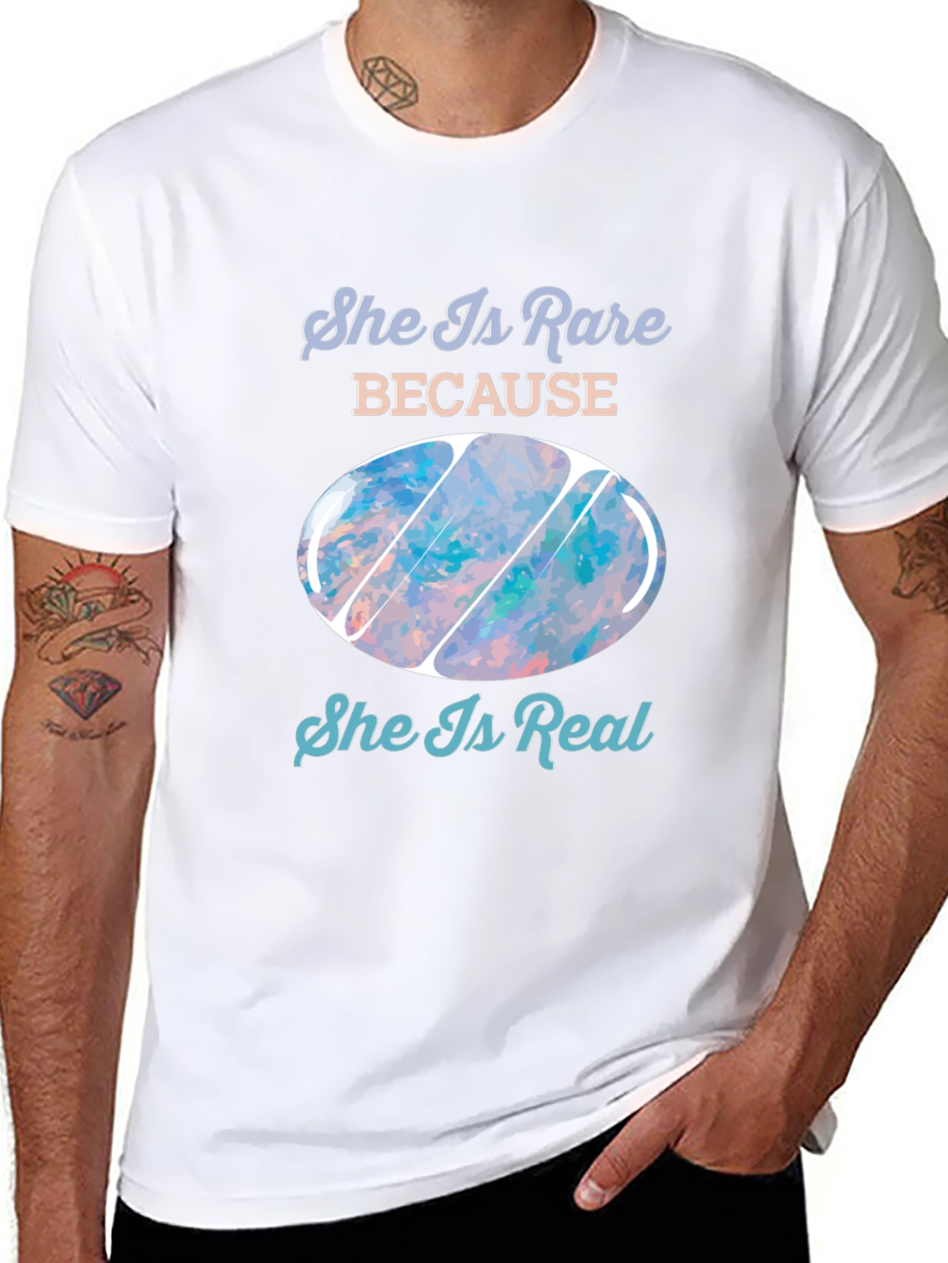 Rare and Real Gemstone Design T-Shirt