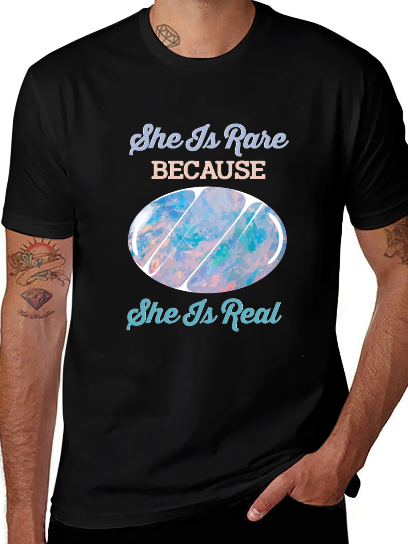 Rare and Real Gemstone Design T-Shirt