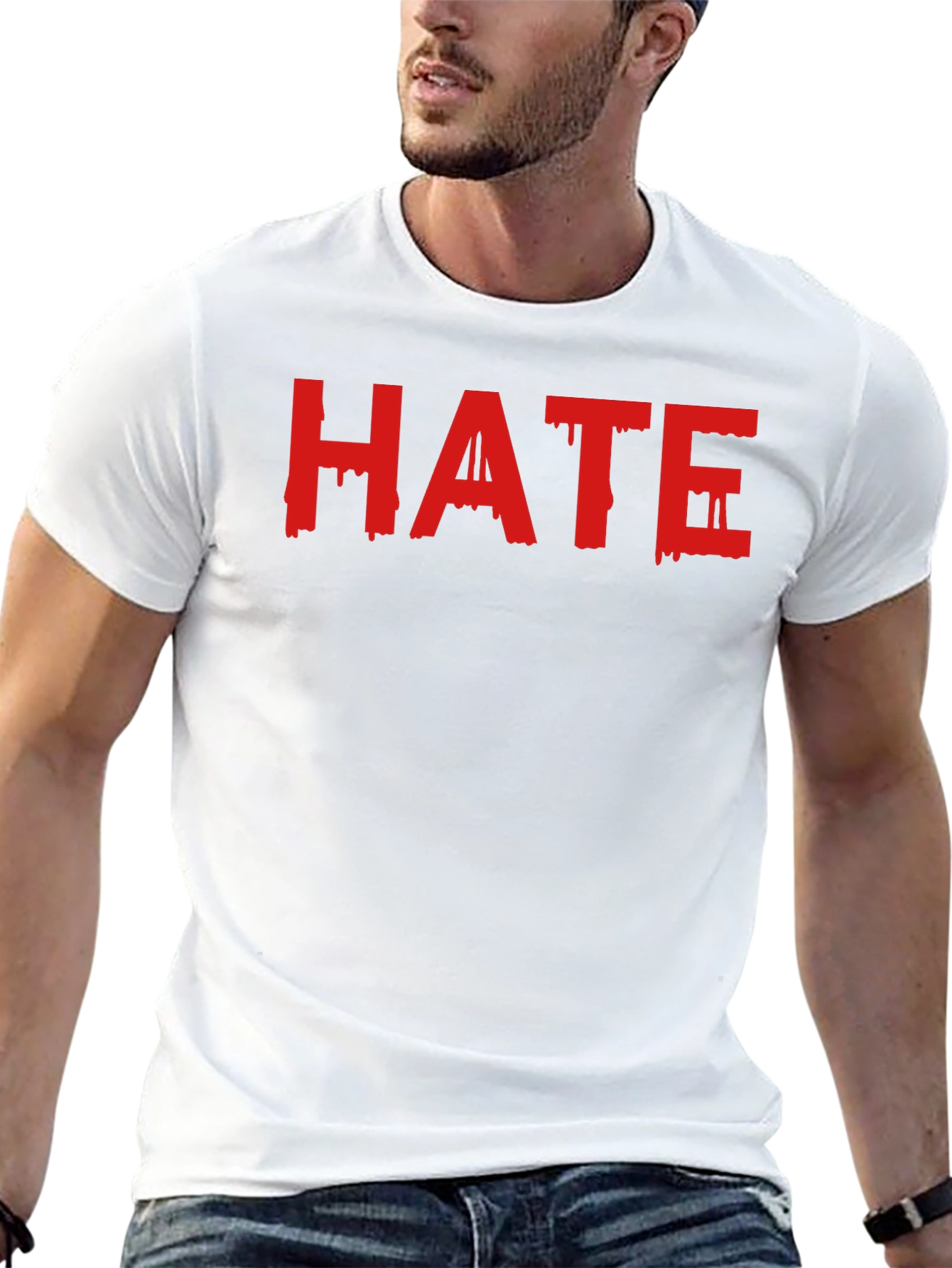 HATE Graphic Tee - Bold Statement Casual Style