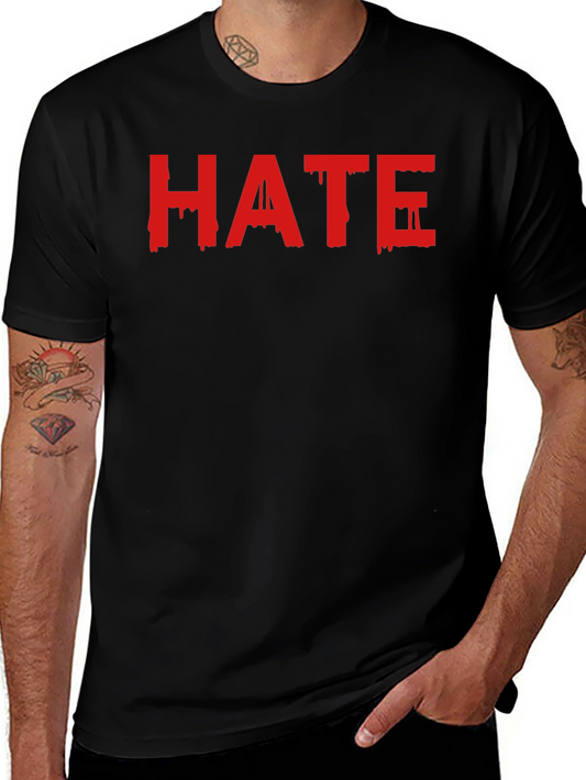 HATE Graphic Tee - Bold Statement Casual Style