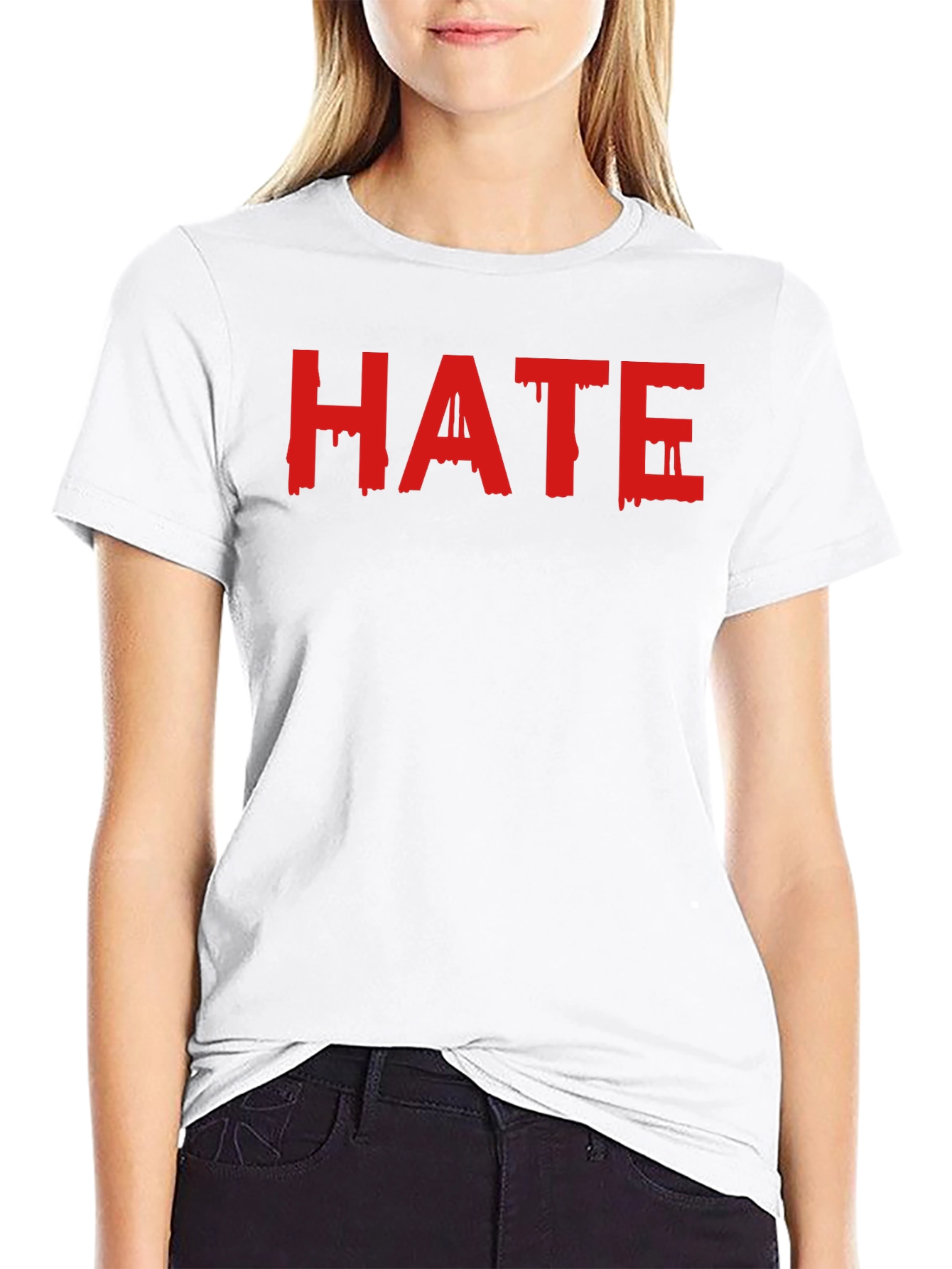 HATE Graphic Tee - Bold Statement Casual Style