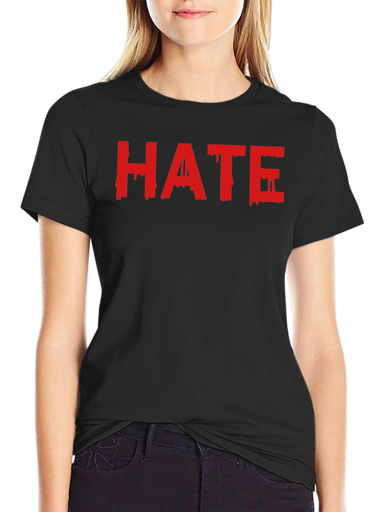 HATE Graphic Tee - Bold Statement Casual Style