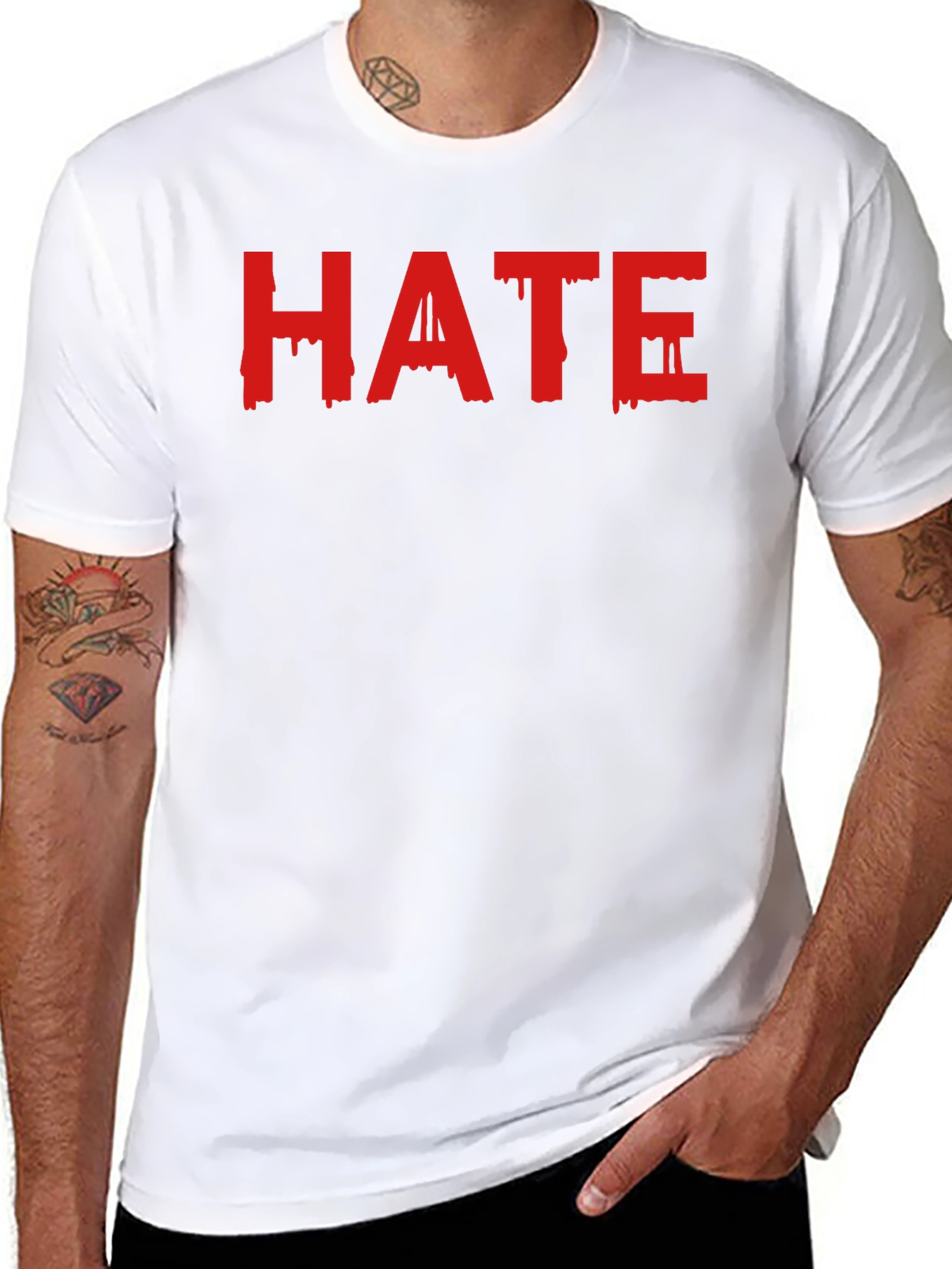 HATE Graphic Tee - Bold Statement Casual Style