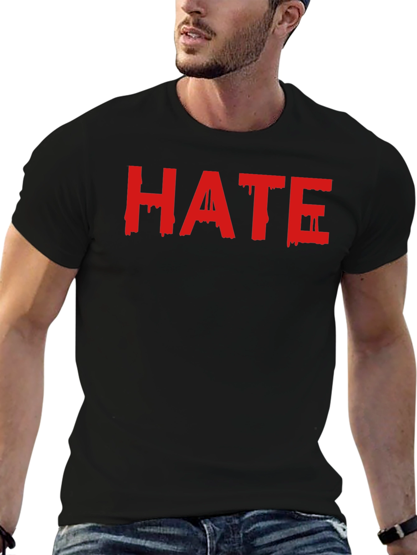 HATE Graphic Tee - Bold Statement Casual Style