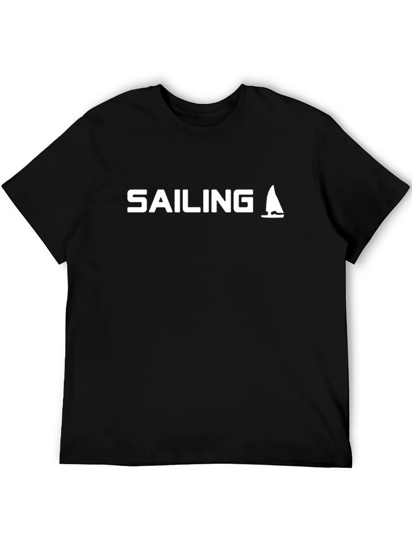 Sailing Graphic Tee - Black Casual Comfort