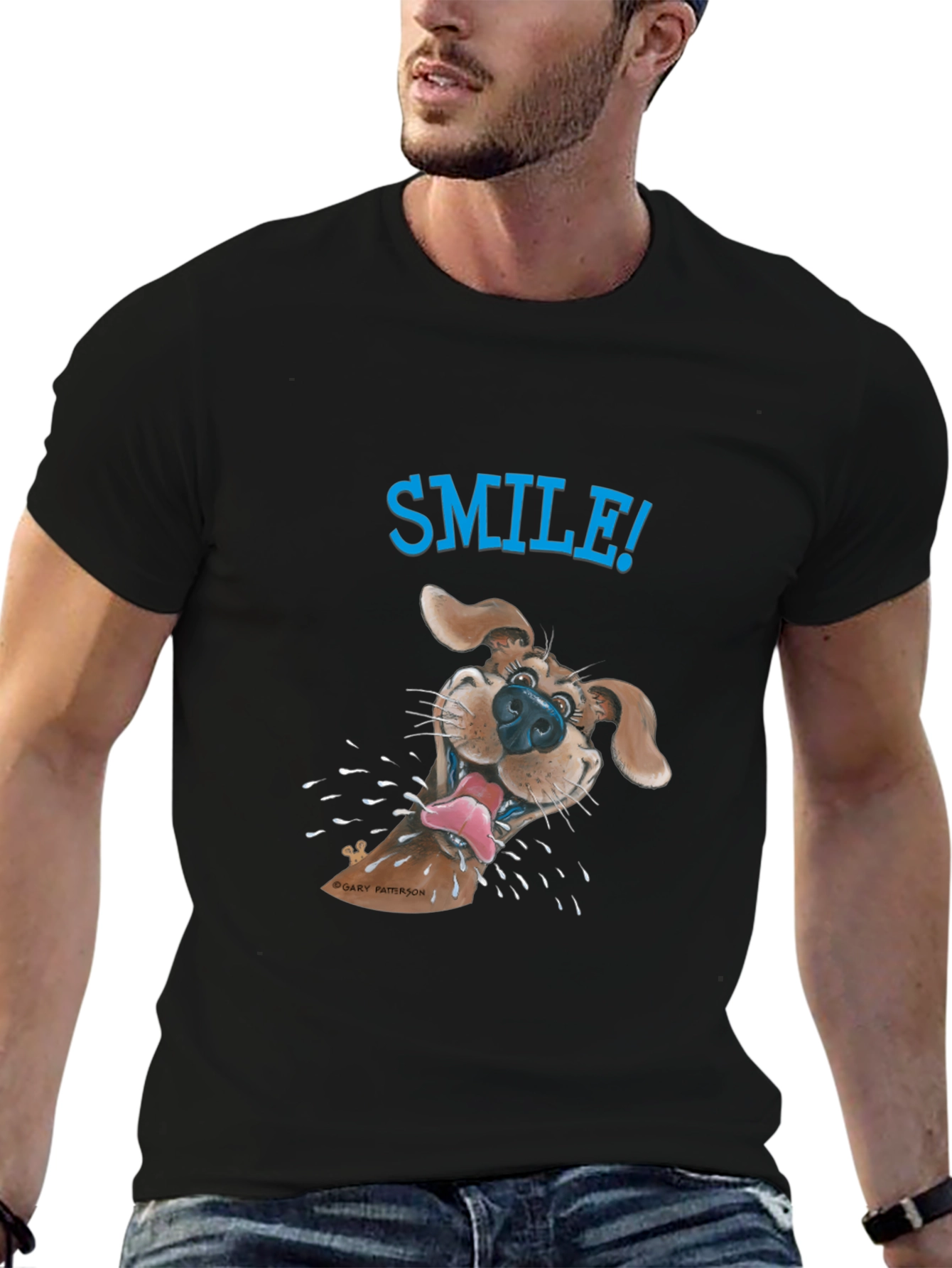 Smile! Dog Graphic Tee - Fun & Casual
