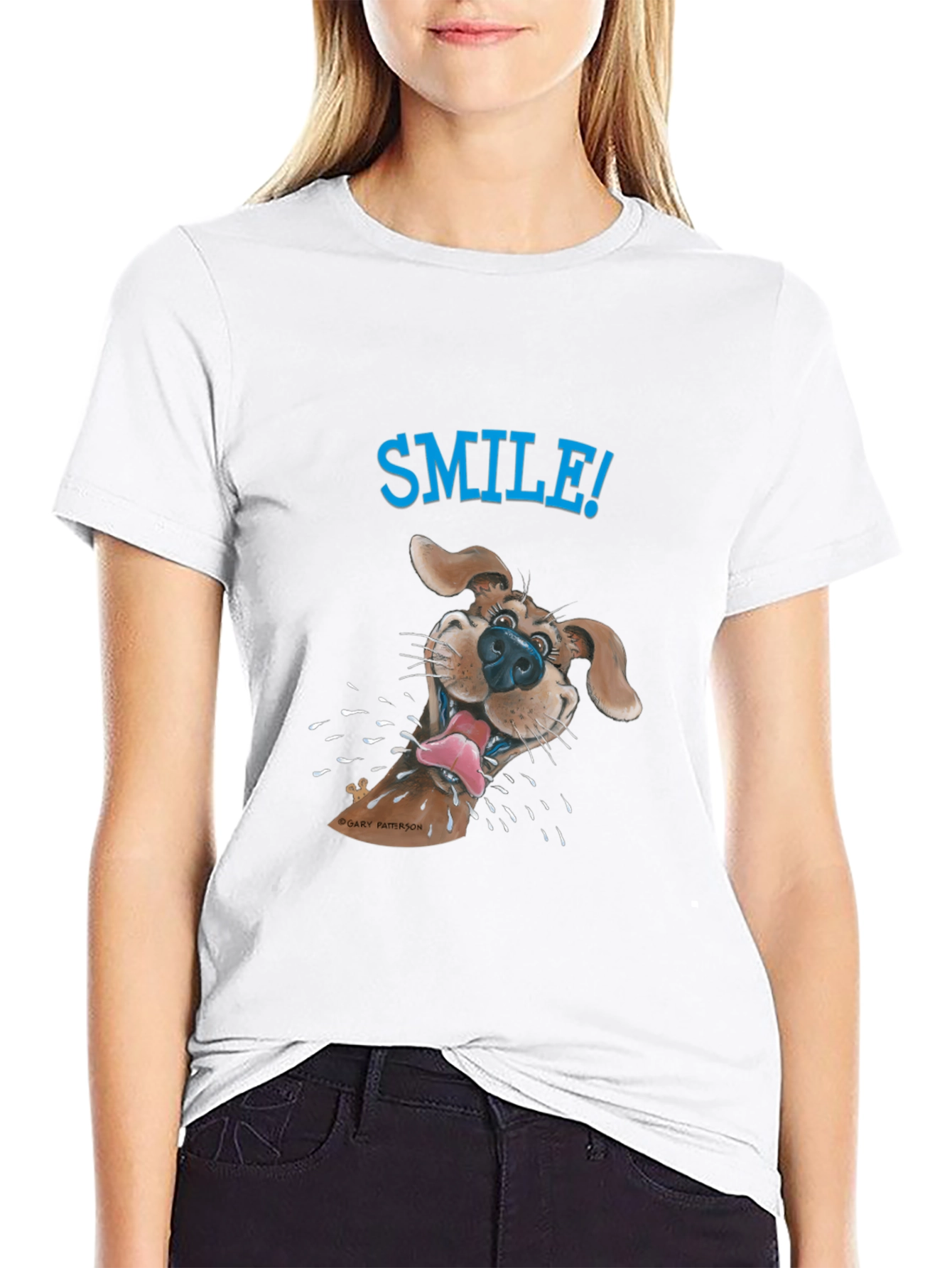 Smile! Dog Graphic Tee - Fun & Casual