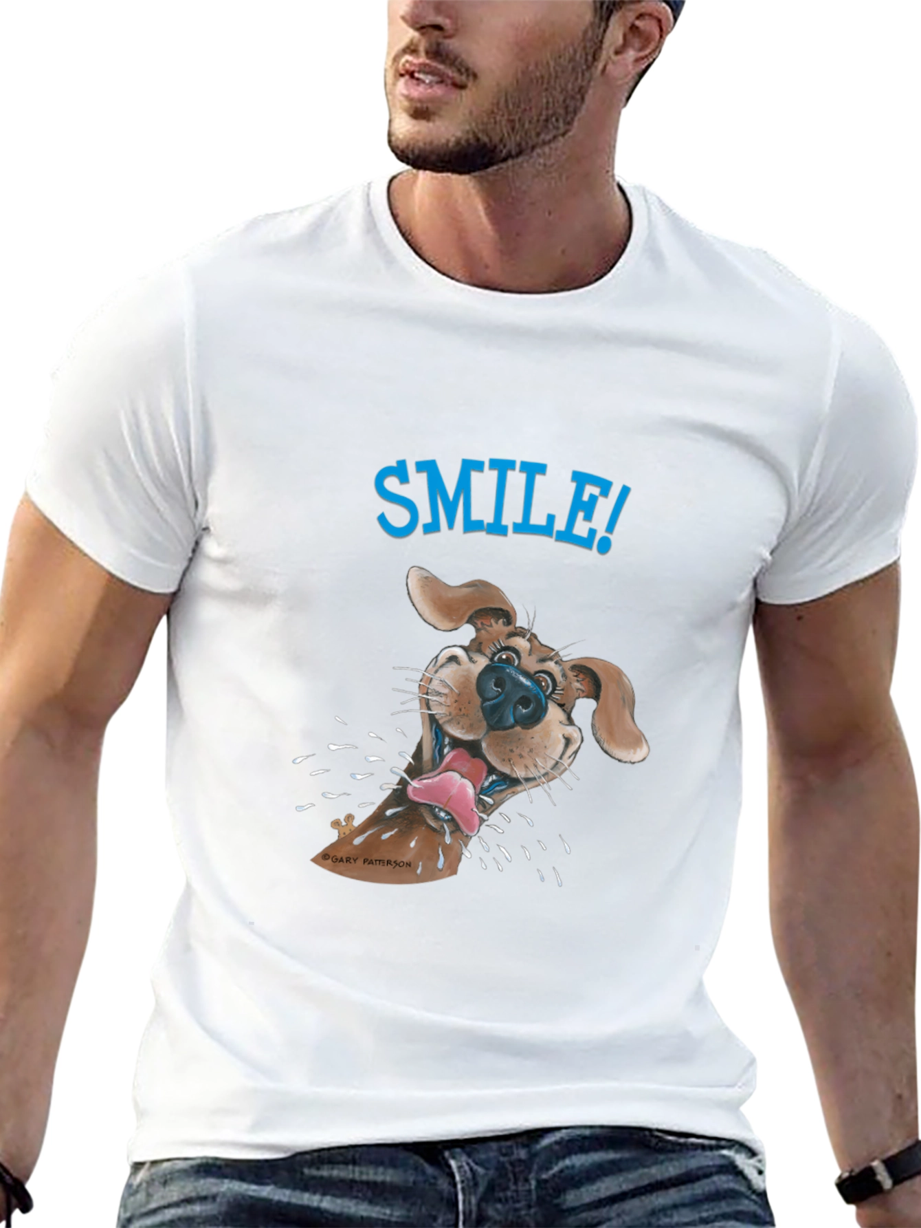 Smile! Dog Graphic Tee - Fun & Casual