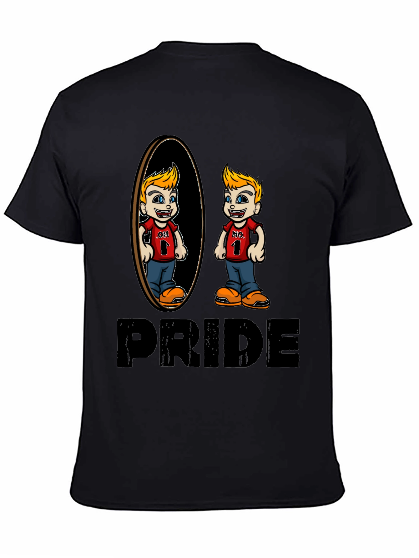 Pride Cartoon Graphic Tee - Black
