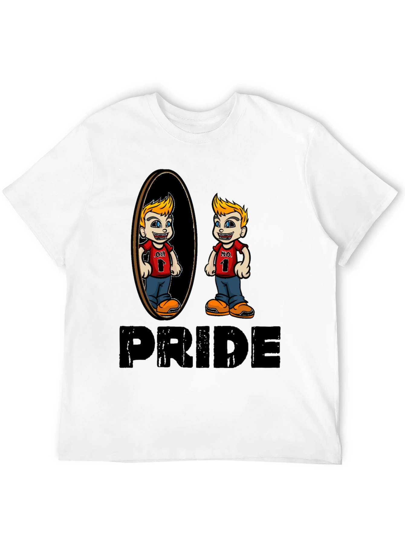 Pride Cartoon Graphic Tee - Black