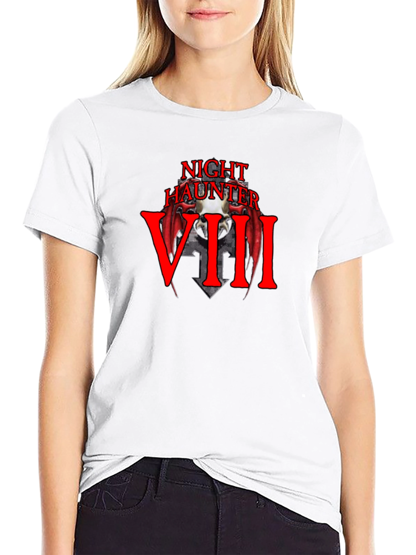 Night Haunter VIII Black Graphic T-Shirt