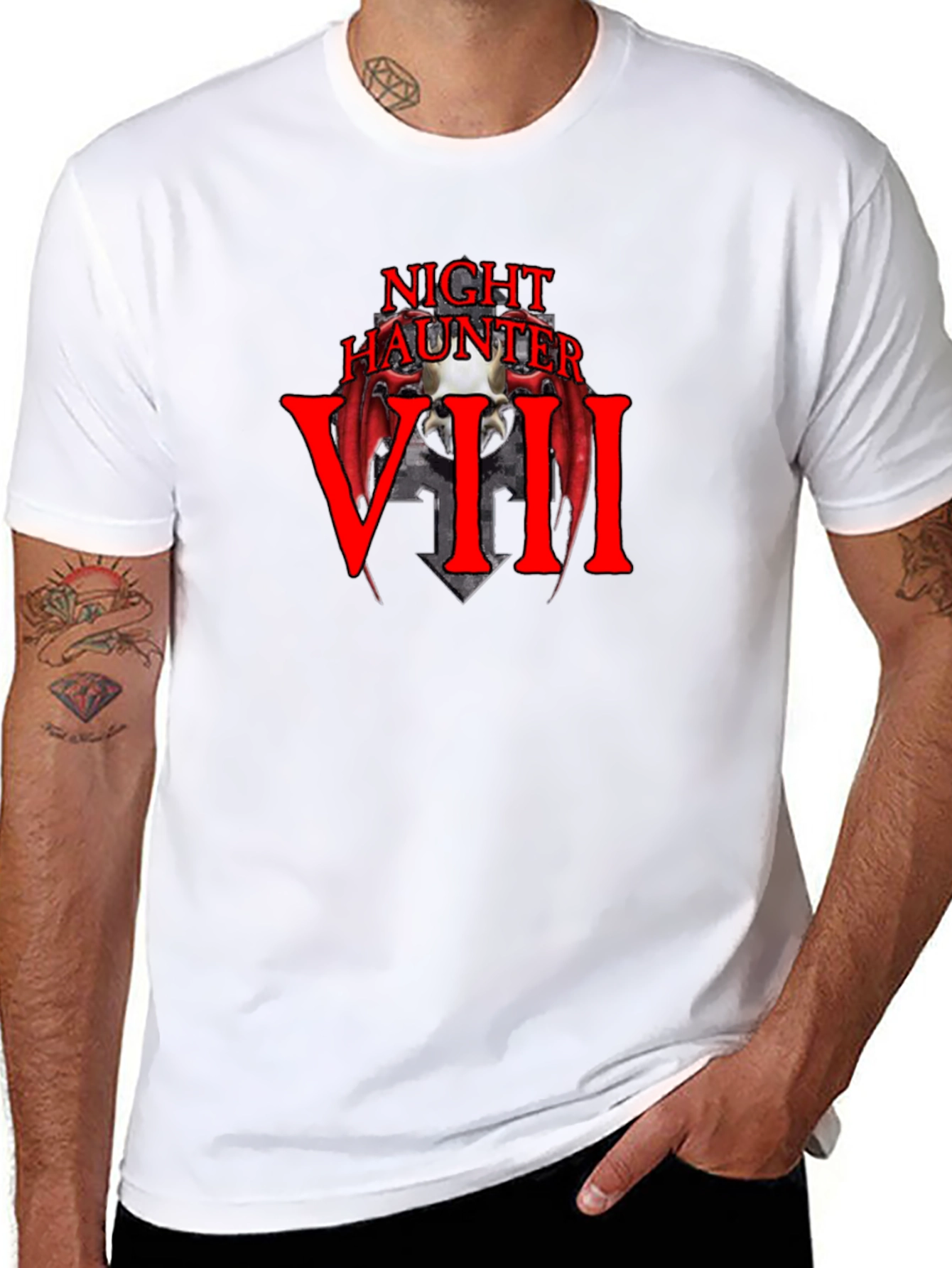 Night Haunter VIII Black Graphic T-Shirt