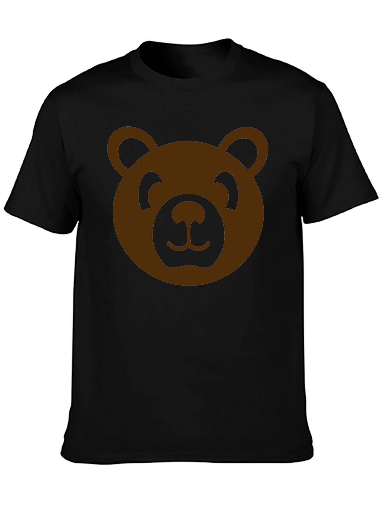 Teddy Bear Graphic Tee - Black Cotton T-Shirt
