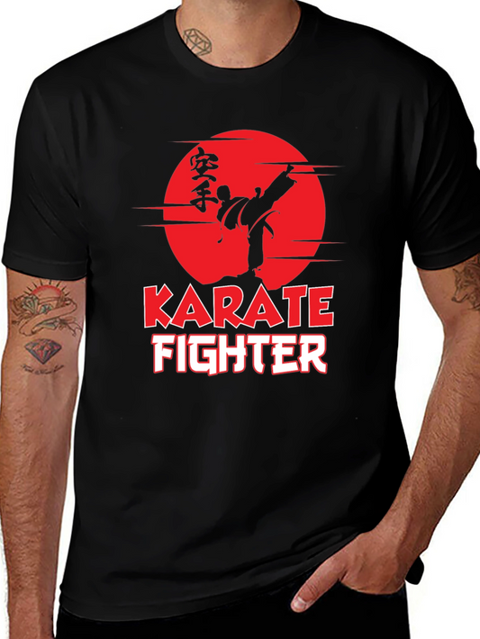 Karate Fighter Graphic Tee - Martial Arts Style