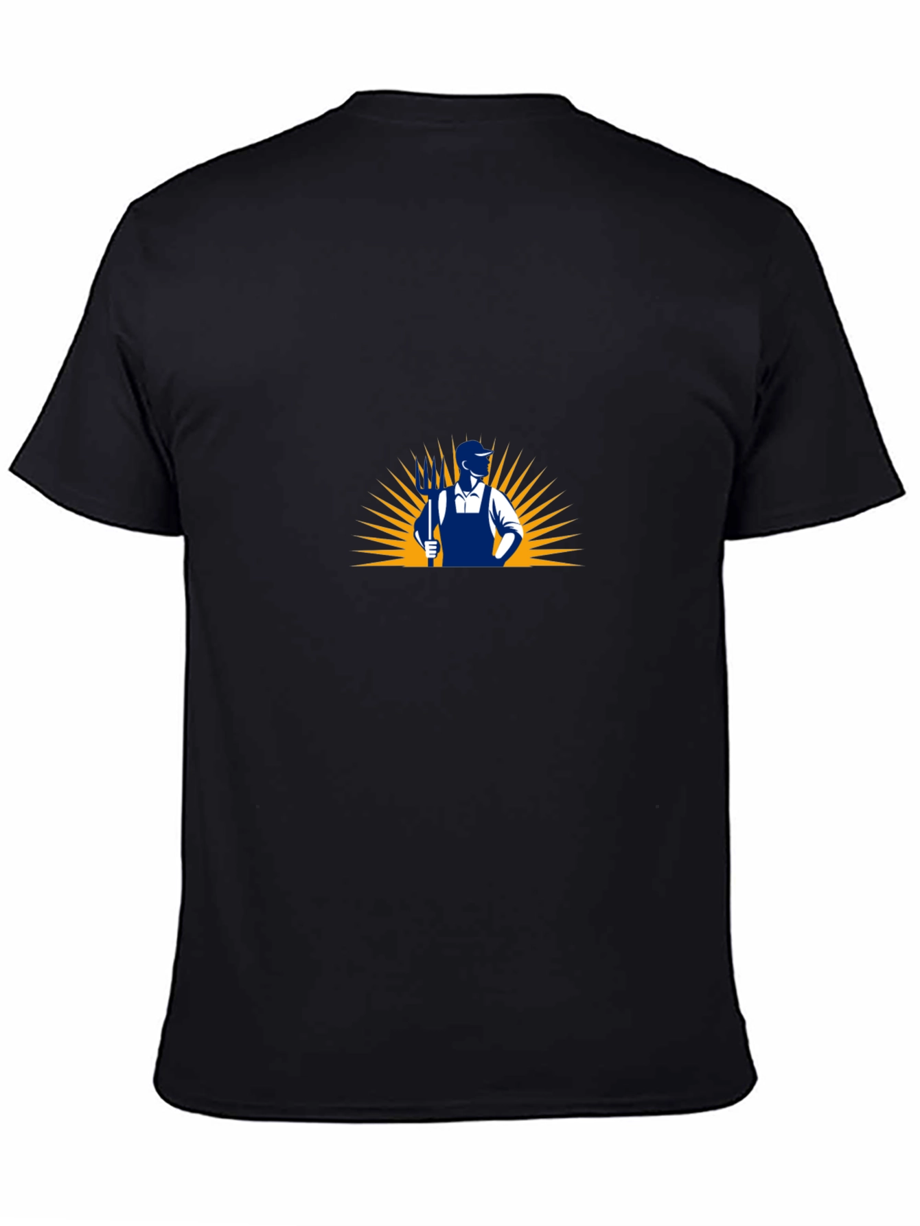Mens Black Graphic Tee - Farmer Design