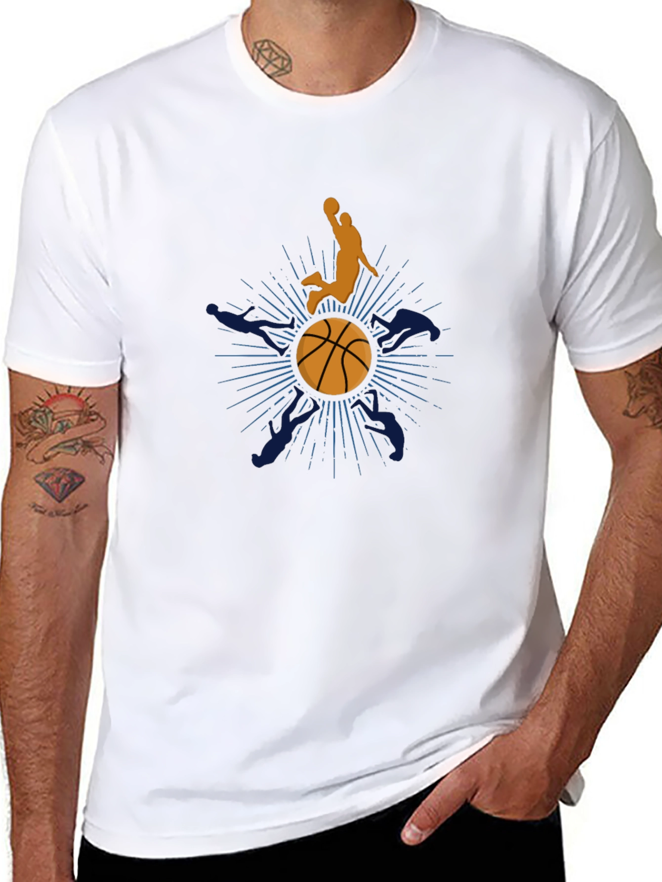 Basketball Graphic Tee - Dunk Design