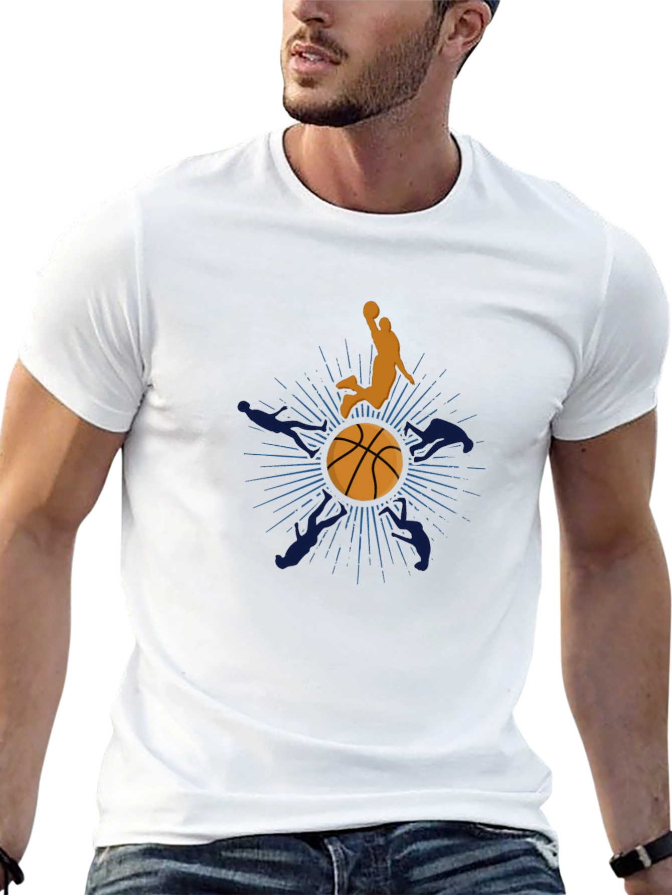 Basketball Graphic Tee - Dunk Design