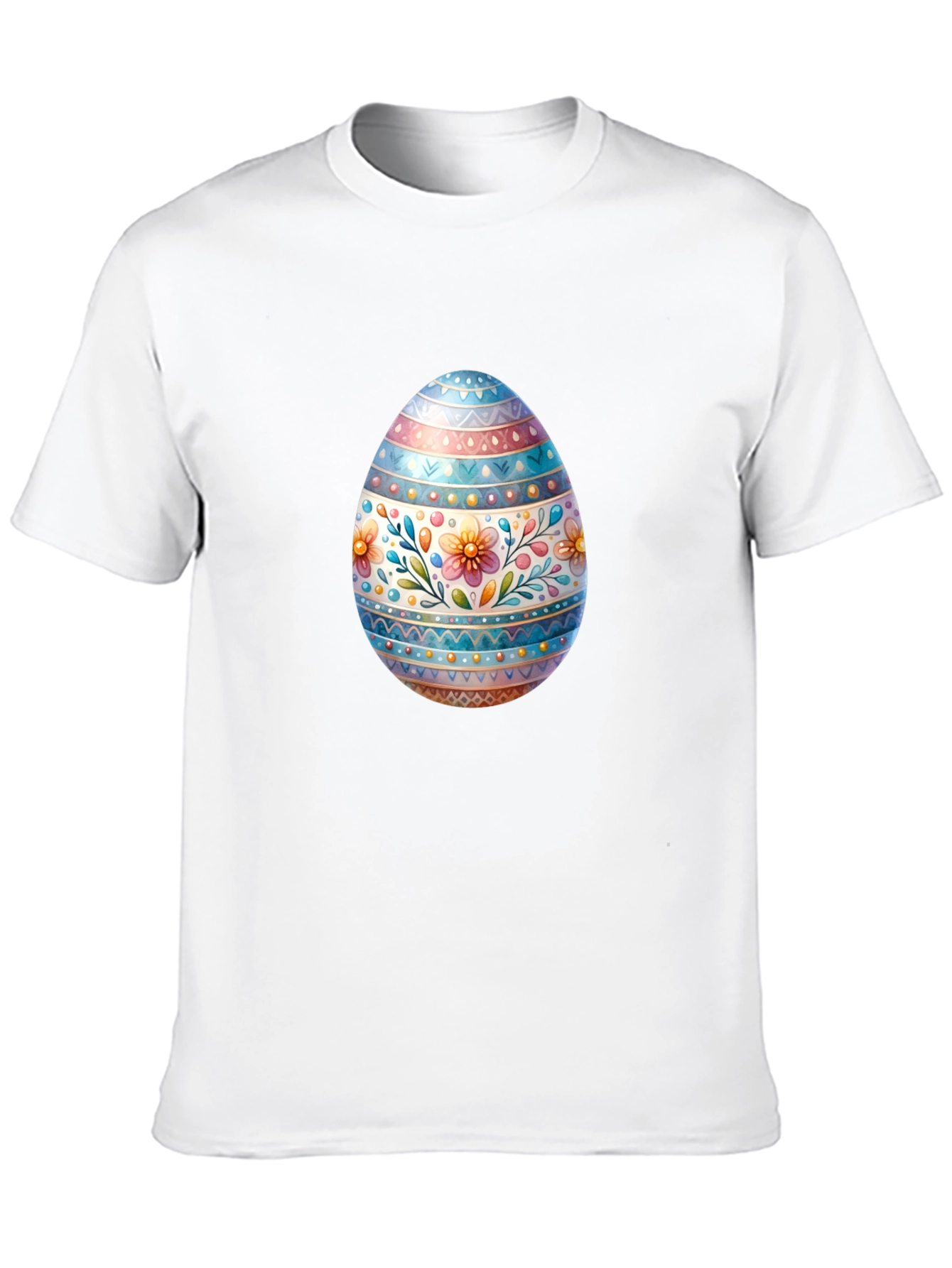 Easter Egg Floral Graphic Tee - Black