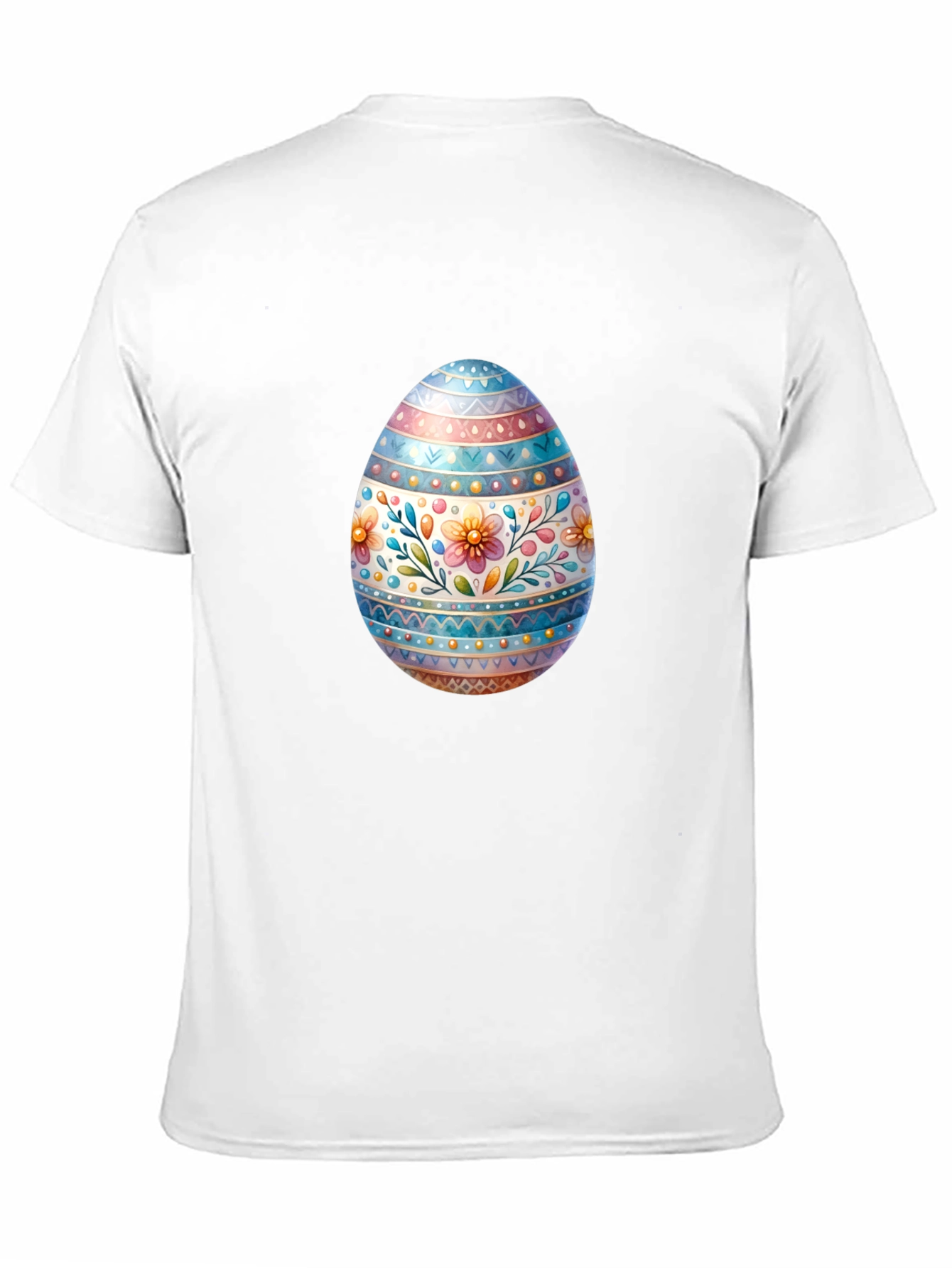 Easter Egg Floral Graphic Tee - Black
