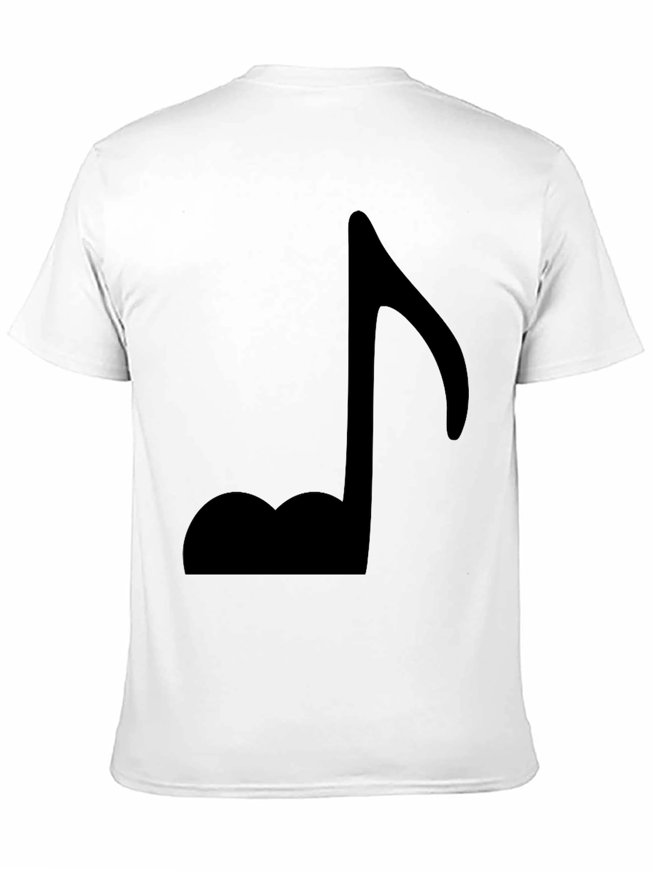 Black Music Note Graphic Tee - Stylish Casual Wear