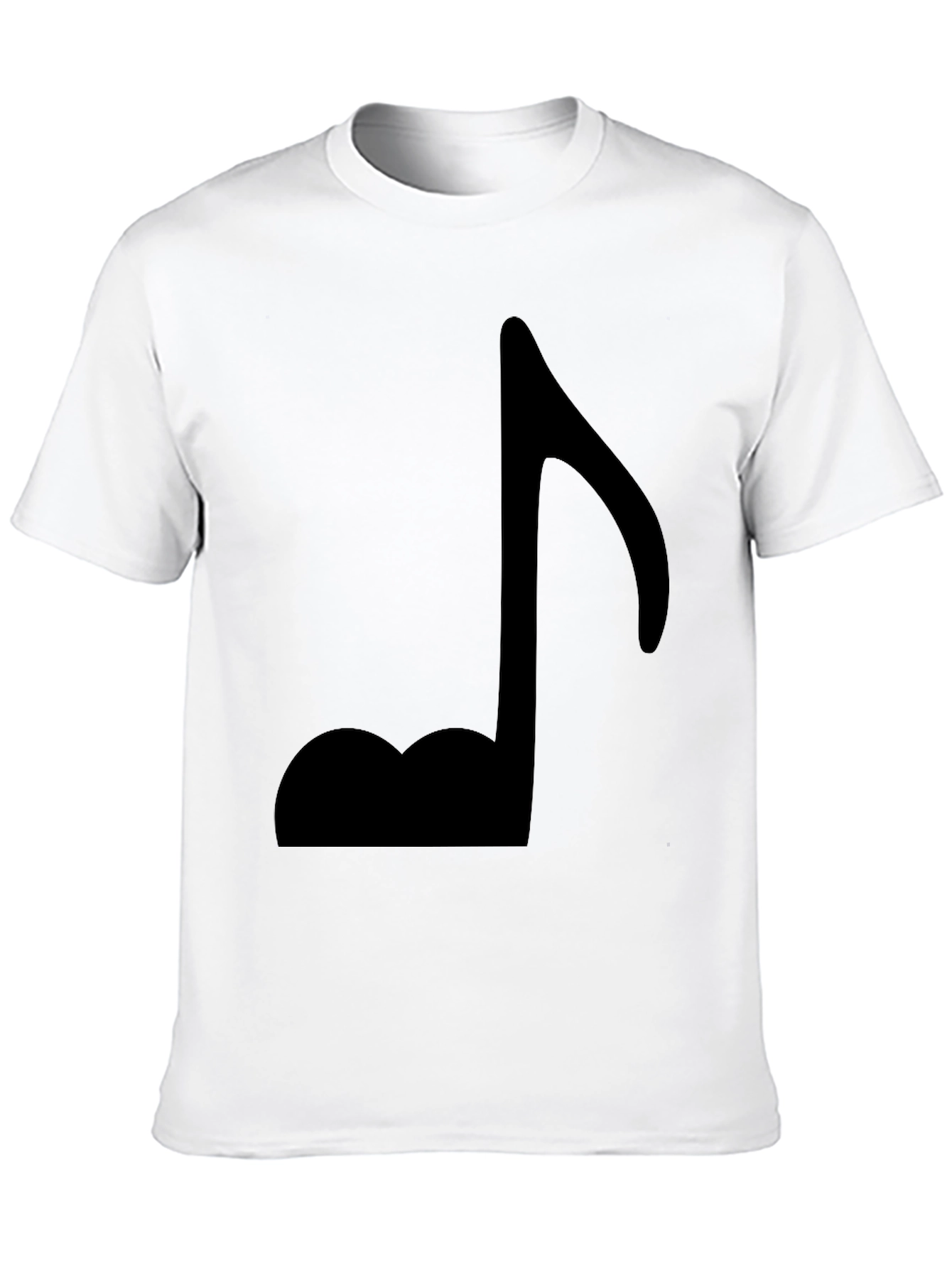 Black Music Note Graphic Tee - Stylish Casual Wear