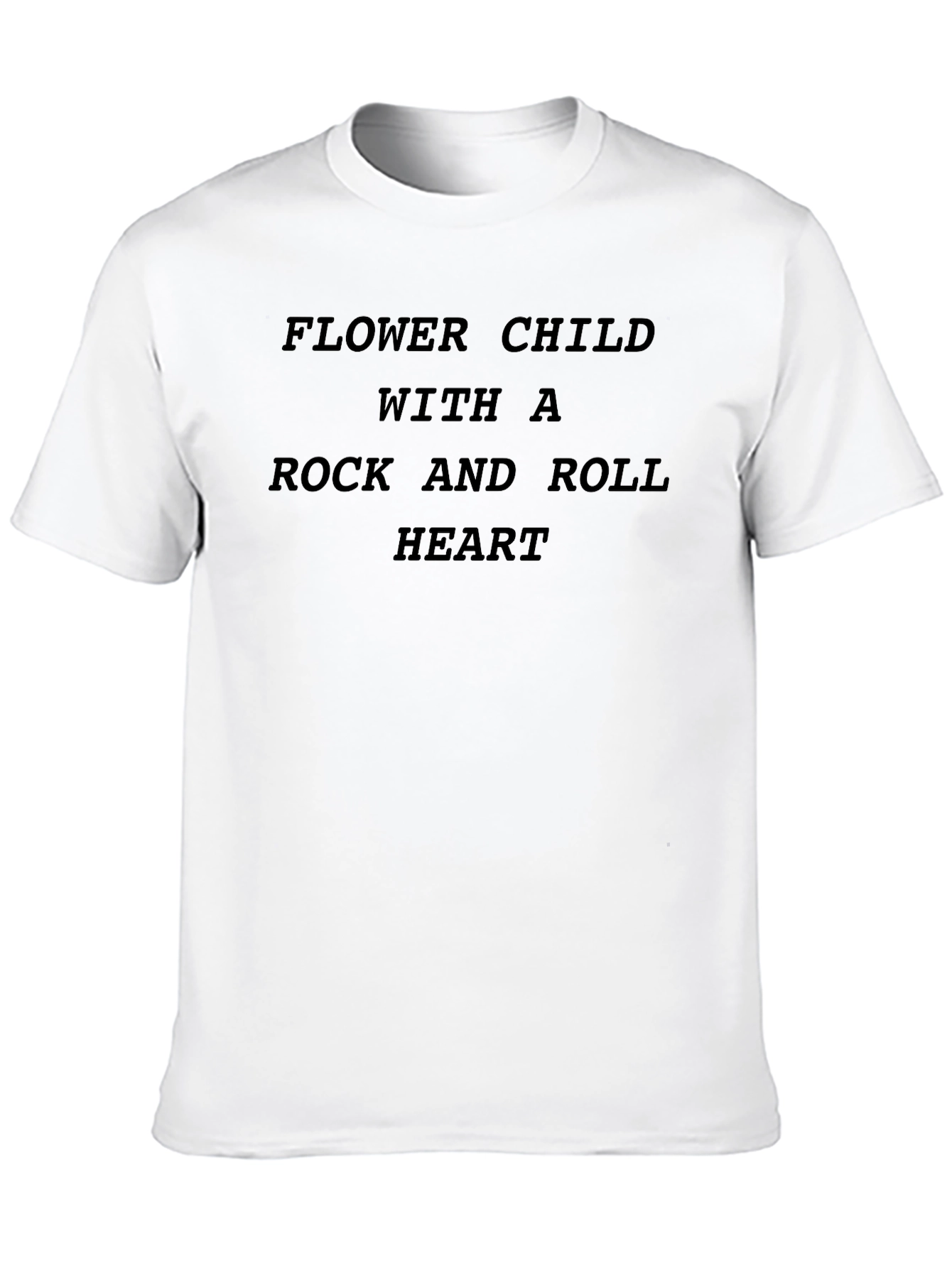 Flower Child Rock and Roll Heart T-Shirt