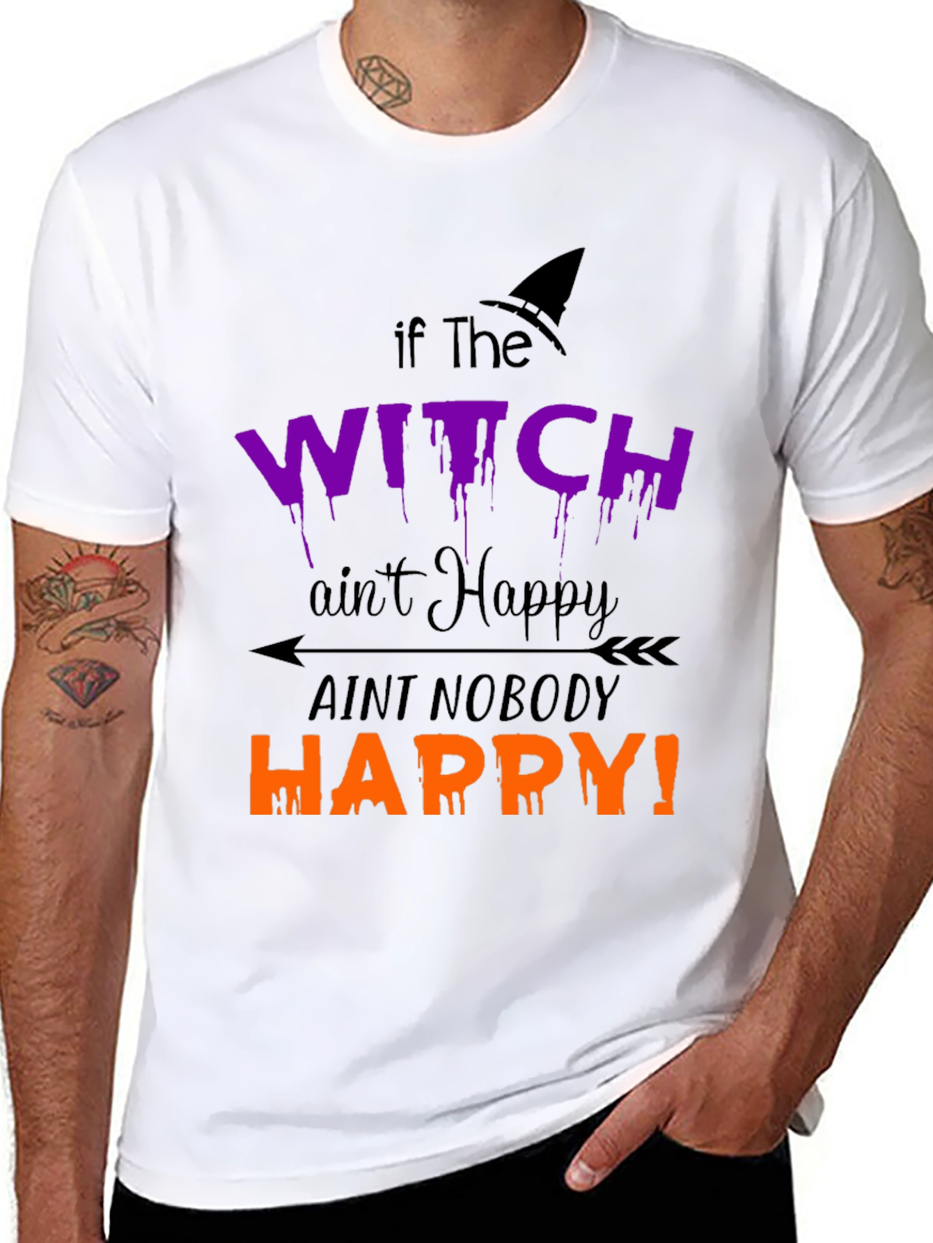 Funny Halloween Witch T-Shirt: If the Witch Aint Happy