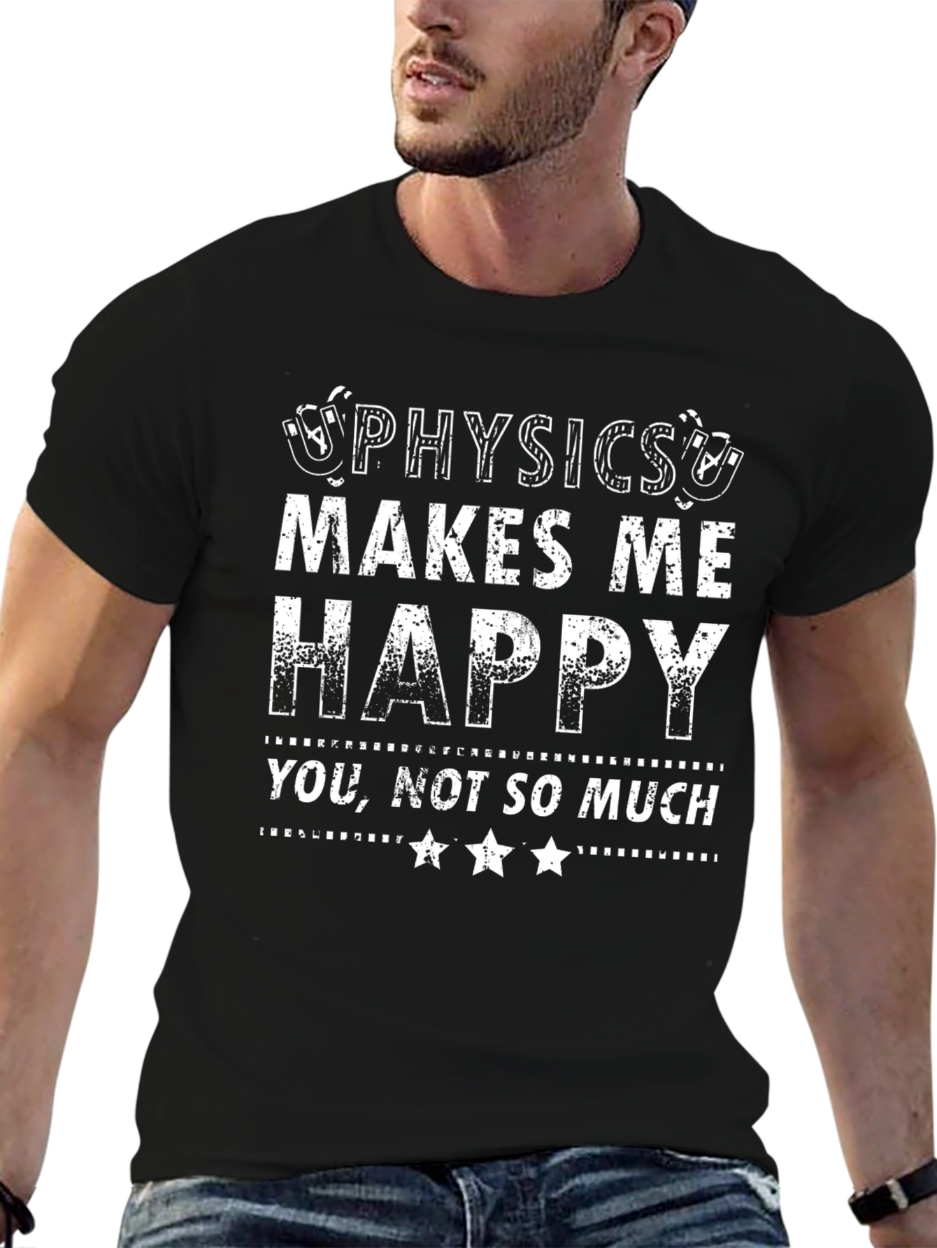Physics Makes Me Happy Graphic Tee - Black