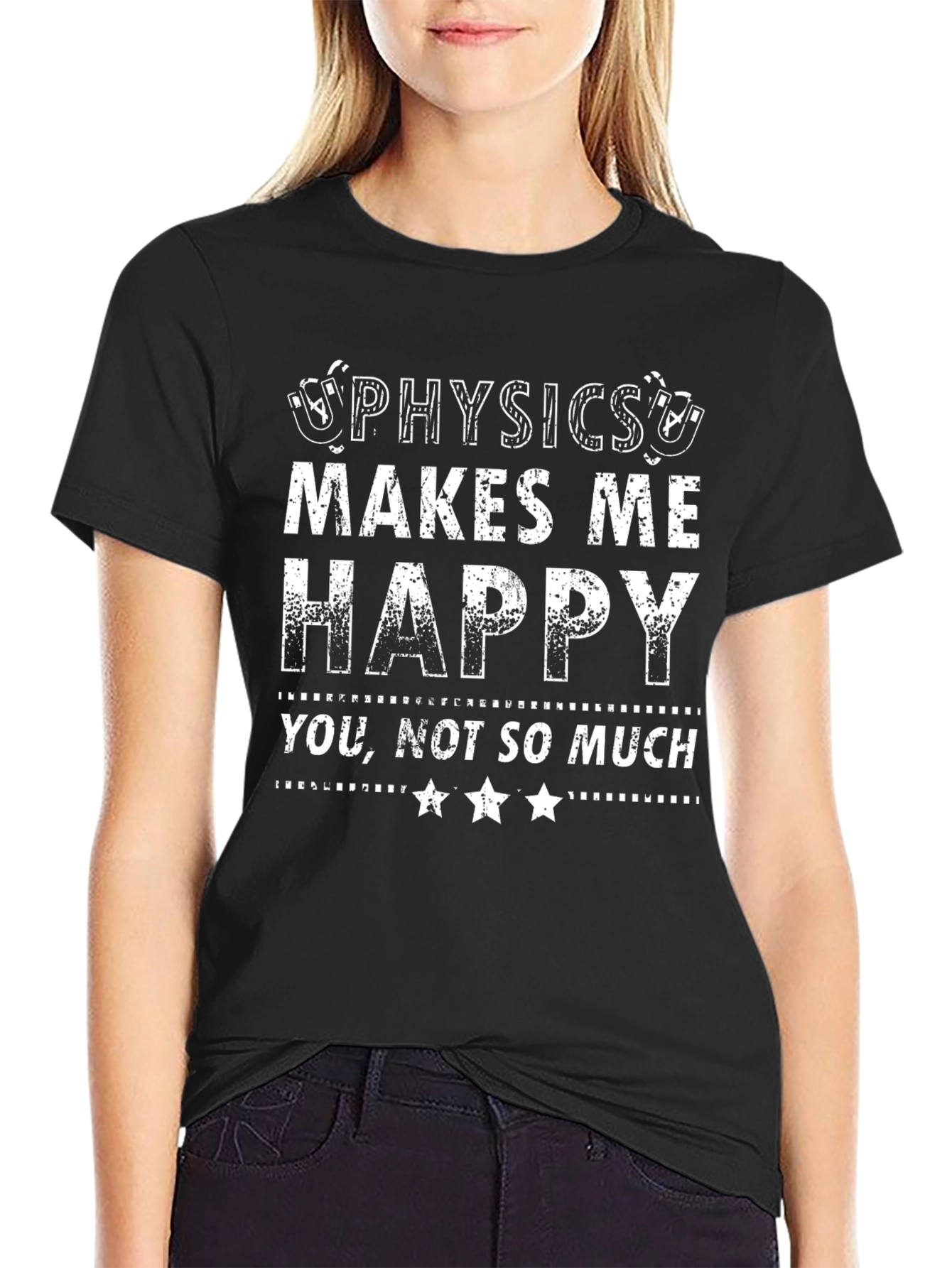 Physics Makes Me Happy Graphic Tee - Black