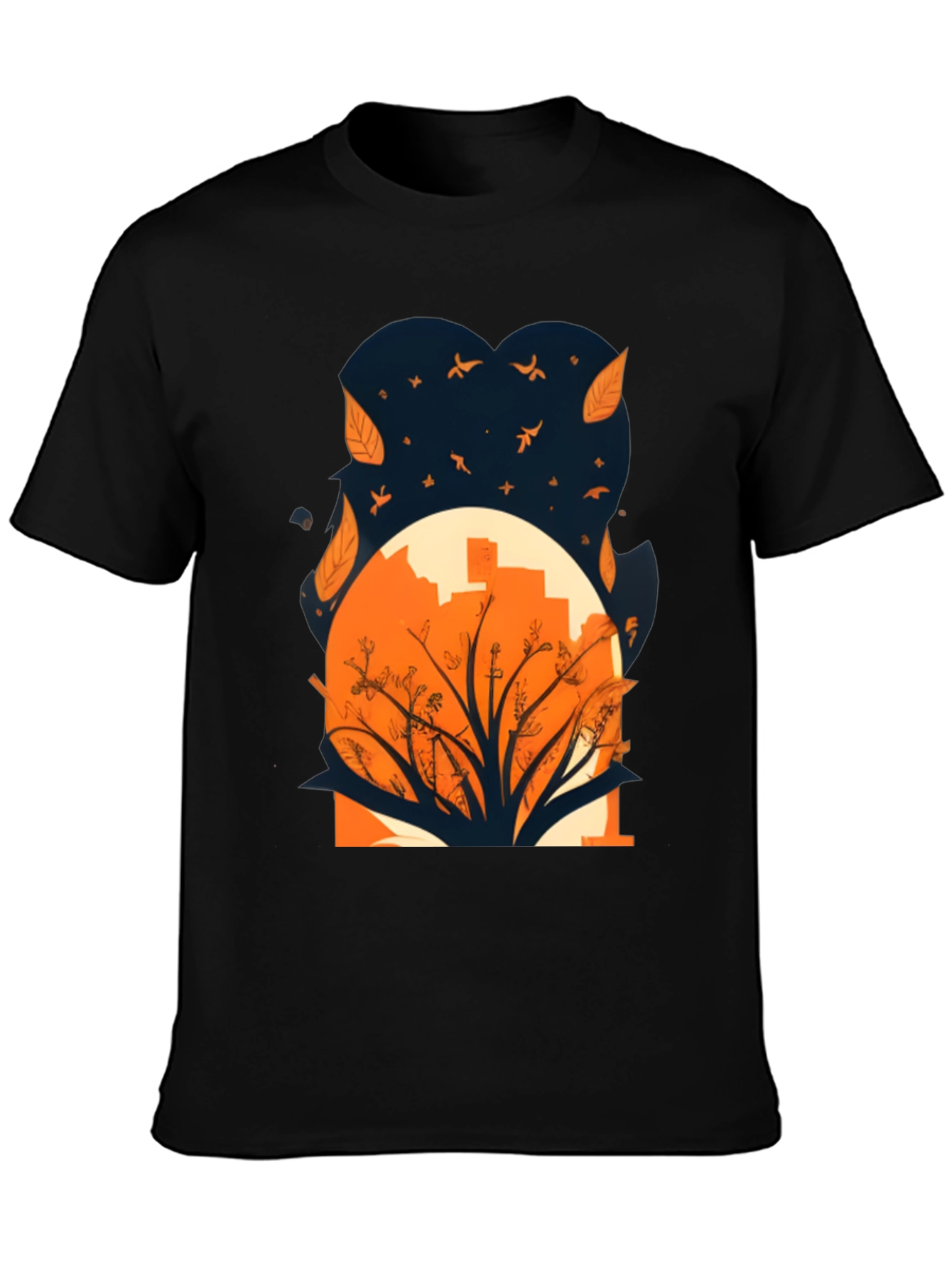 Autumn Cityscape Graphic Tee - Stylish & Unique Design