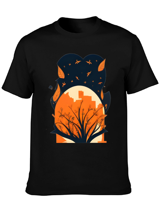 Autumn Cityscape Graphic Tee - Stylish & Unique Design