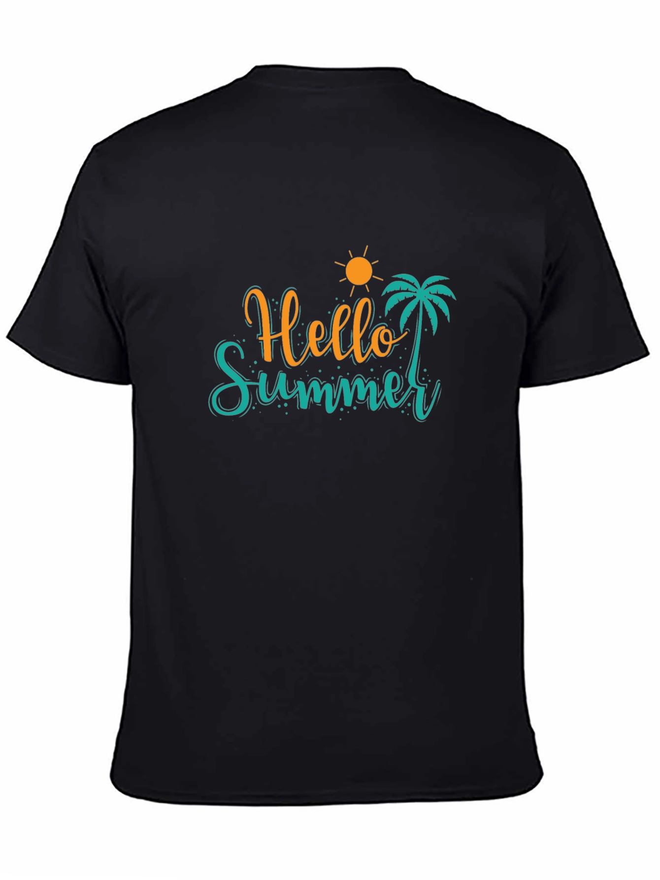 Hello Summer Black Graphic Tee