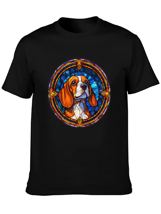 Beagle Stained Glass Graphic Tee