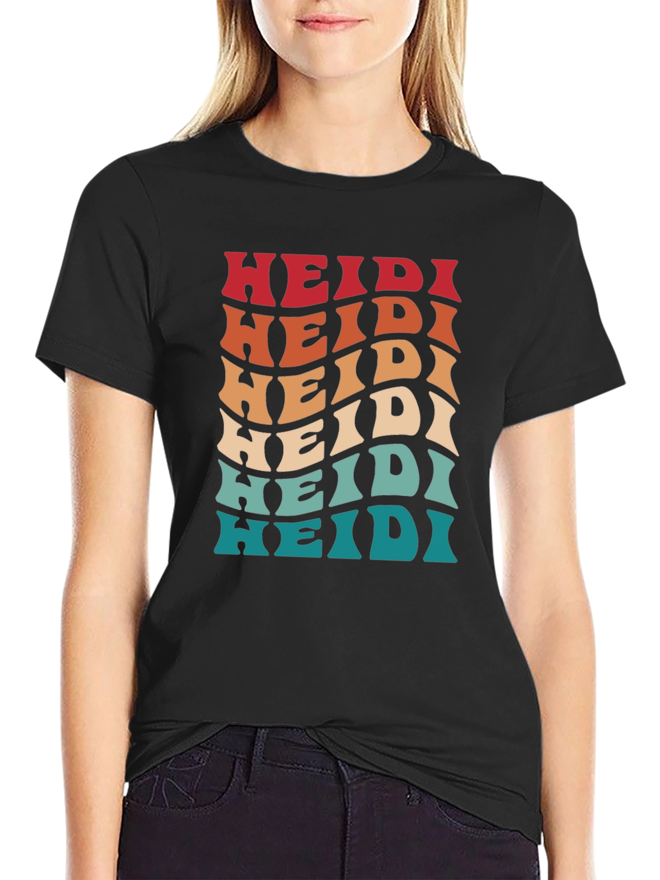 Retro Wave Heidi Personalized T-Shirt