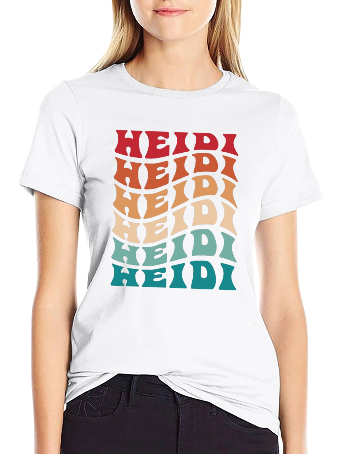 Retro Wave Heidi Personalized T-Shirt