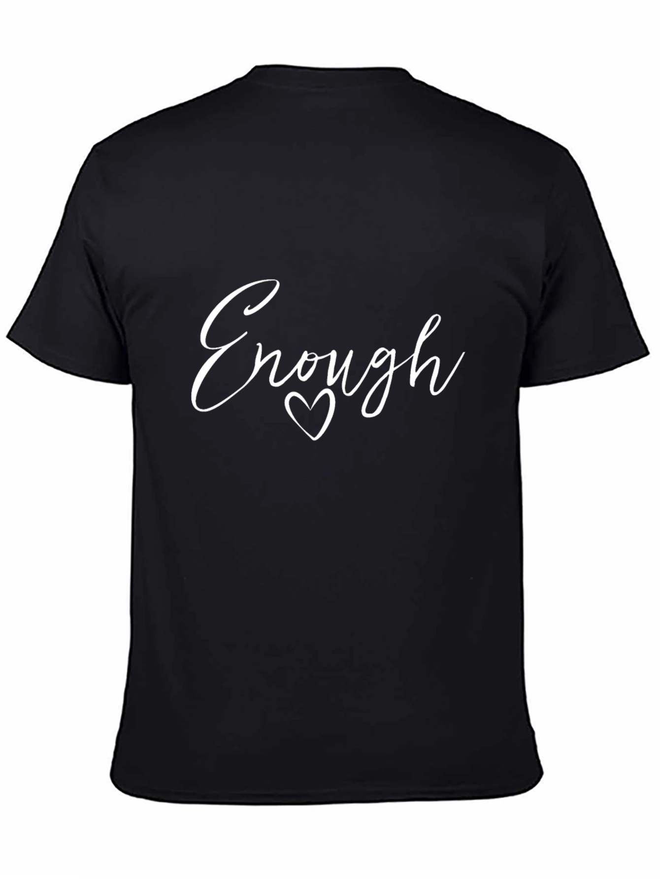 Enough Heart Graphic Black T-Shirt