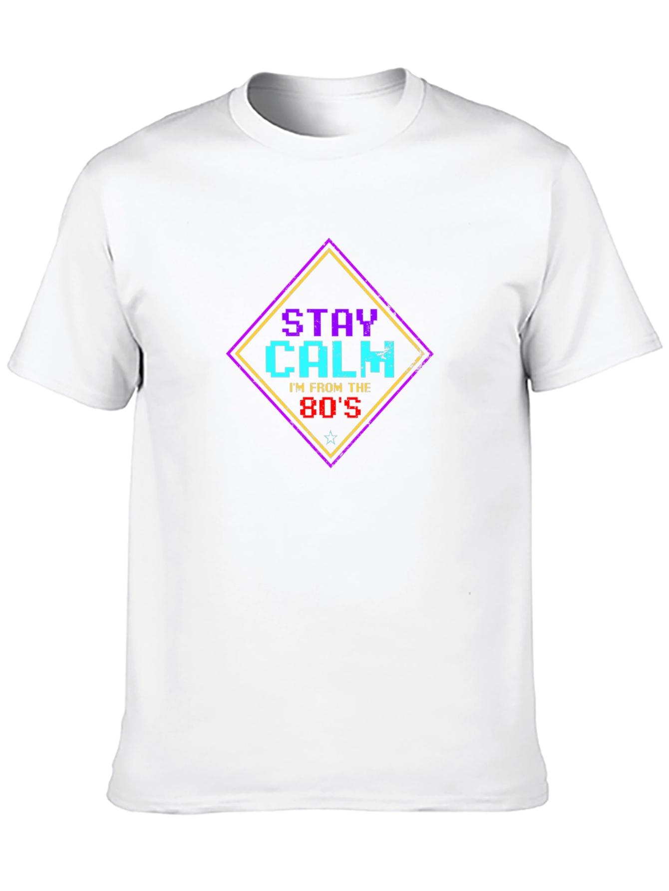 Stay Calm Im From The 80s Black Graphic Tee