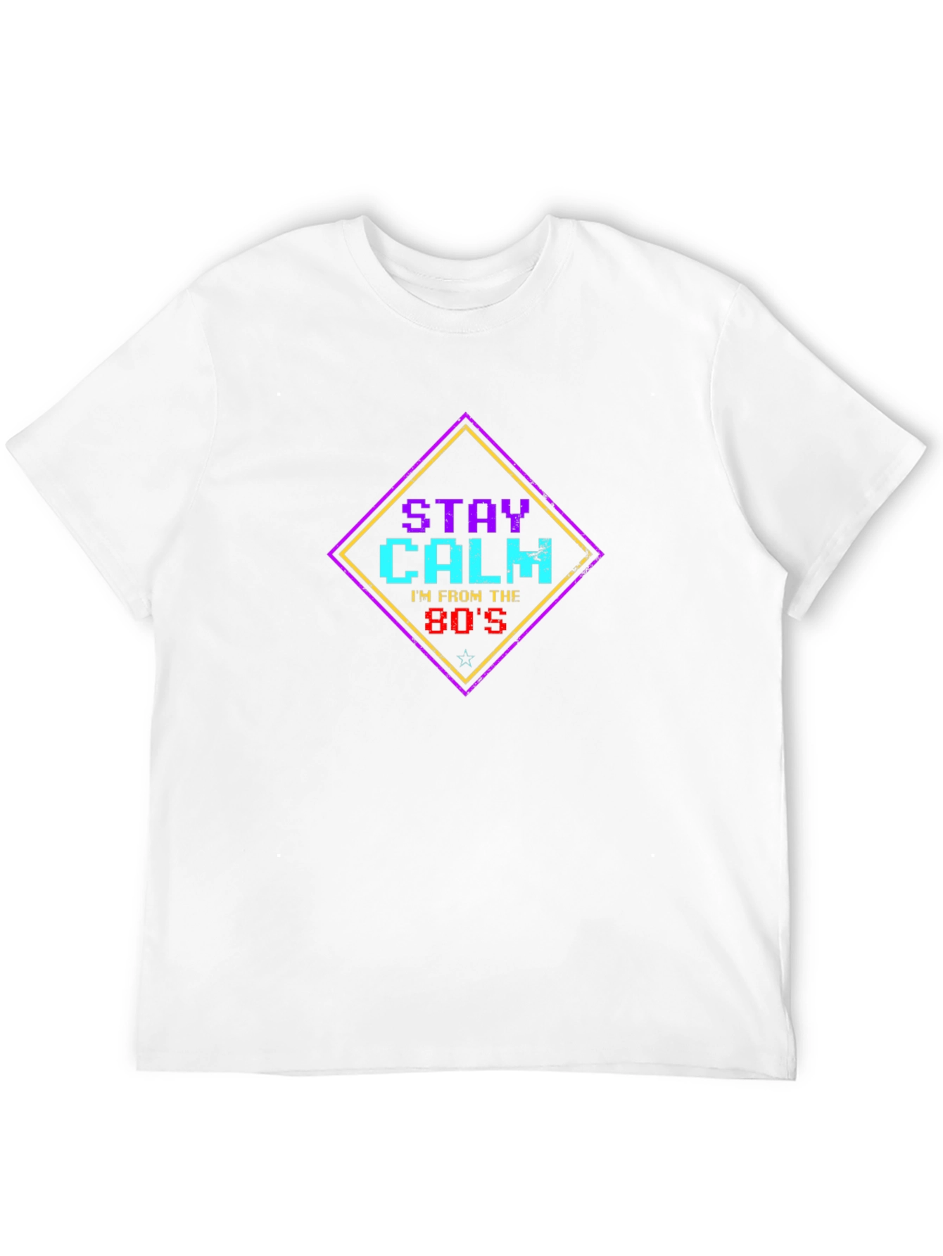 Stay Calm Im From The 80s Black Graphic Tee