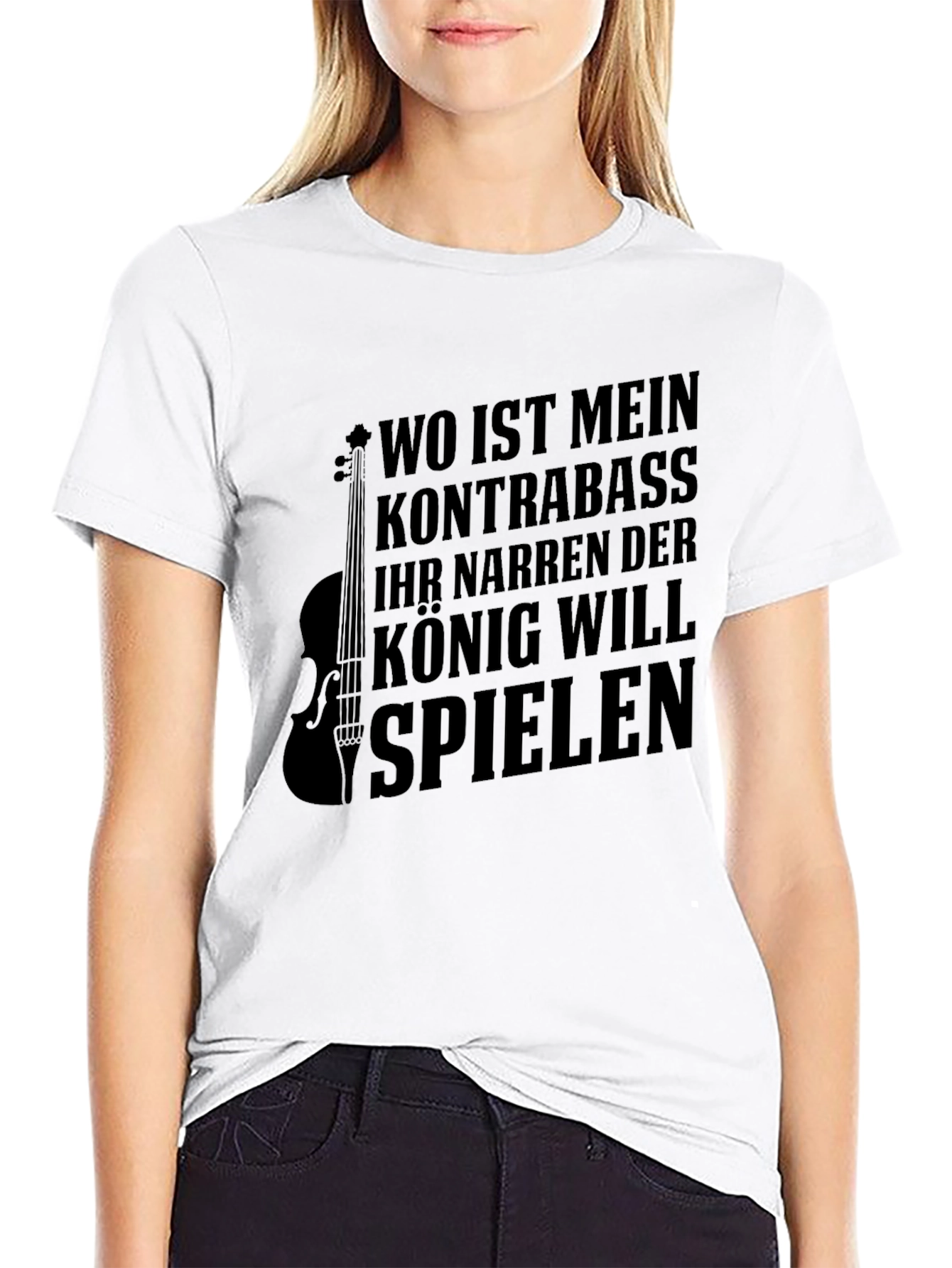 Mens Black Kontrabass Graphic T-Shirt