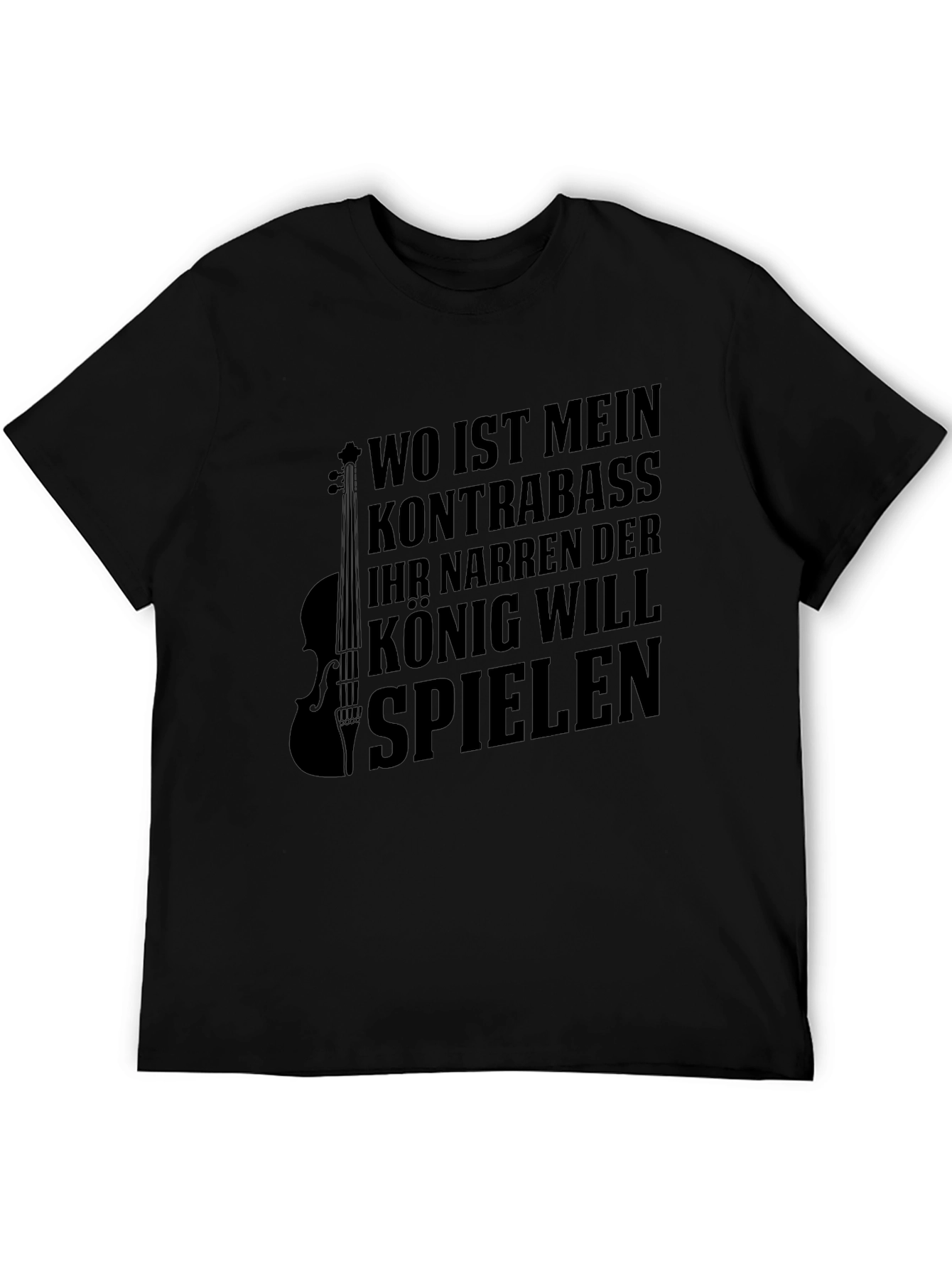 Mens Black Kontrabass Graphic T-Shirt