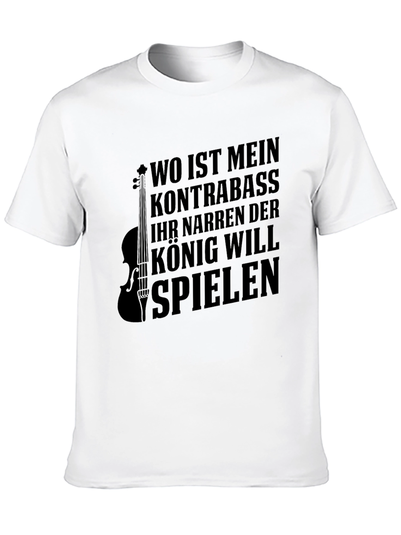 Mens Black Kontrabass Graphic T-Shirt