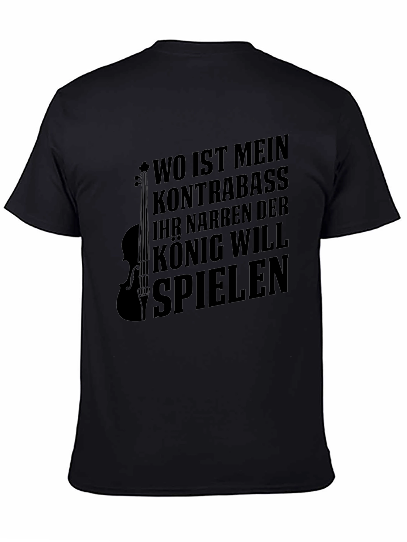 Mens Black Kontrabass Graphic T-Shirt