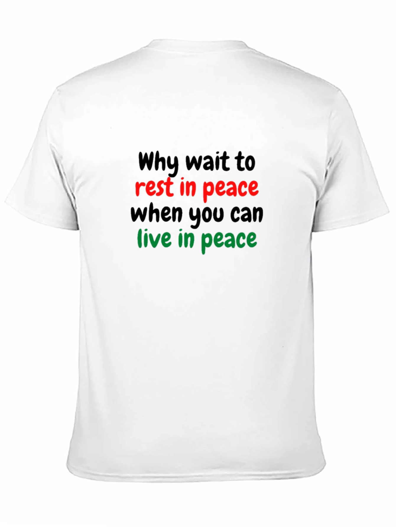 Live in Peace T-Shirt - Black Graphic Tee