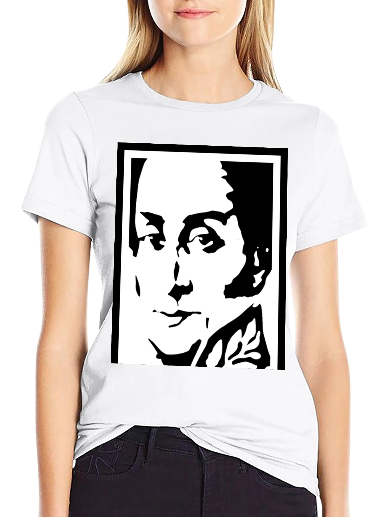 Bold Graphic Tee - Black & White Portrait