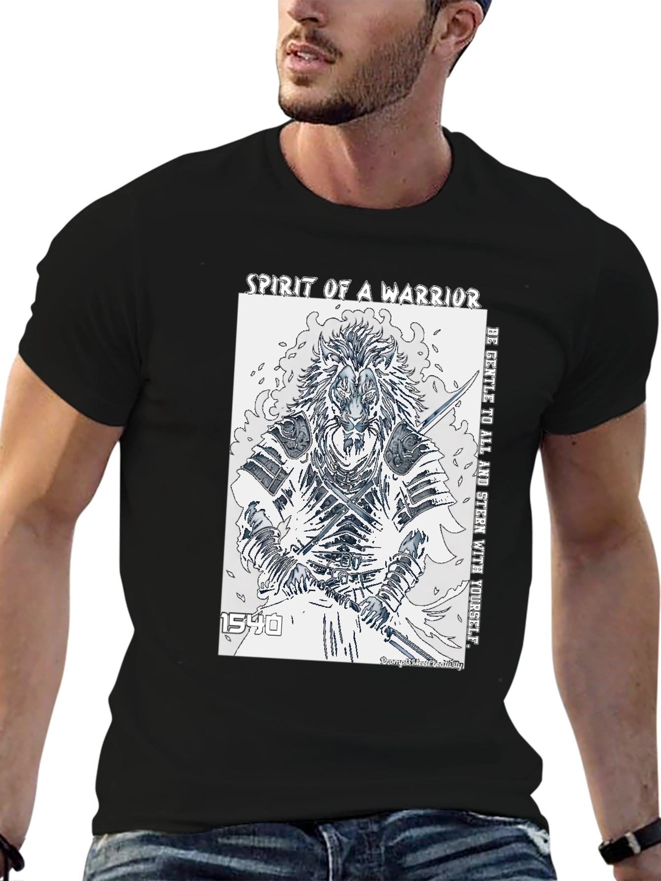 Spirit of a Warrior Graphic Tee - Black